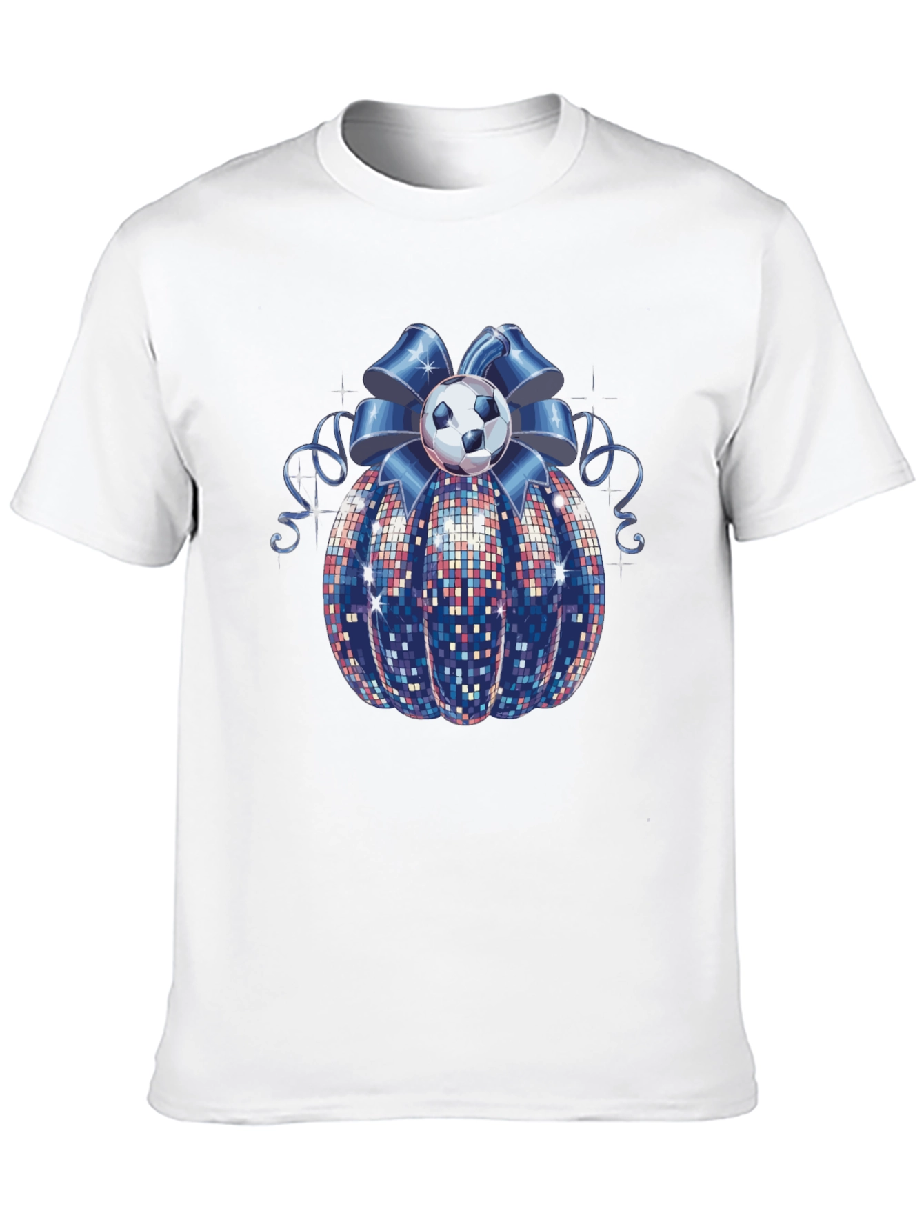 Festive Soccer Ball Bow T-Shirt