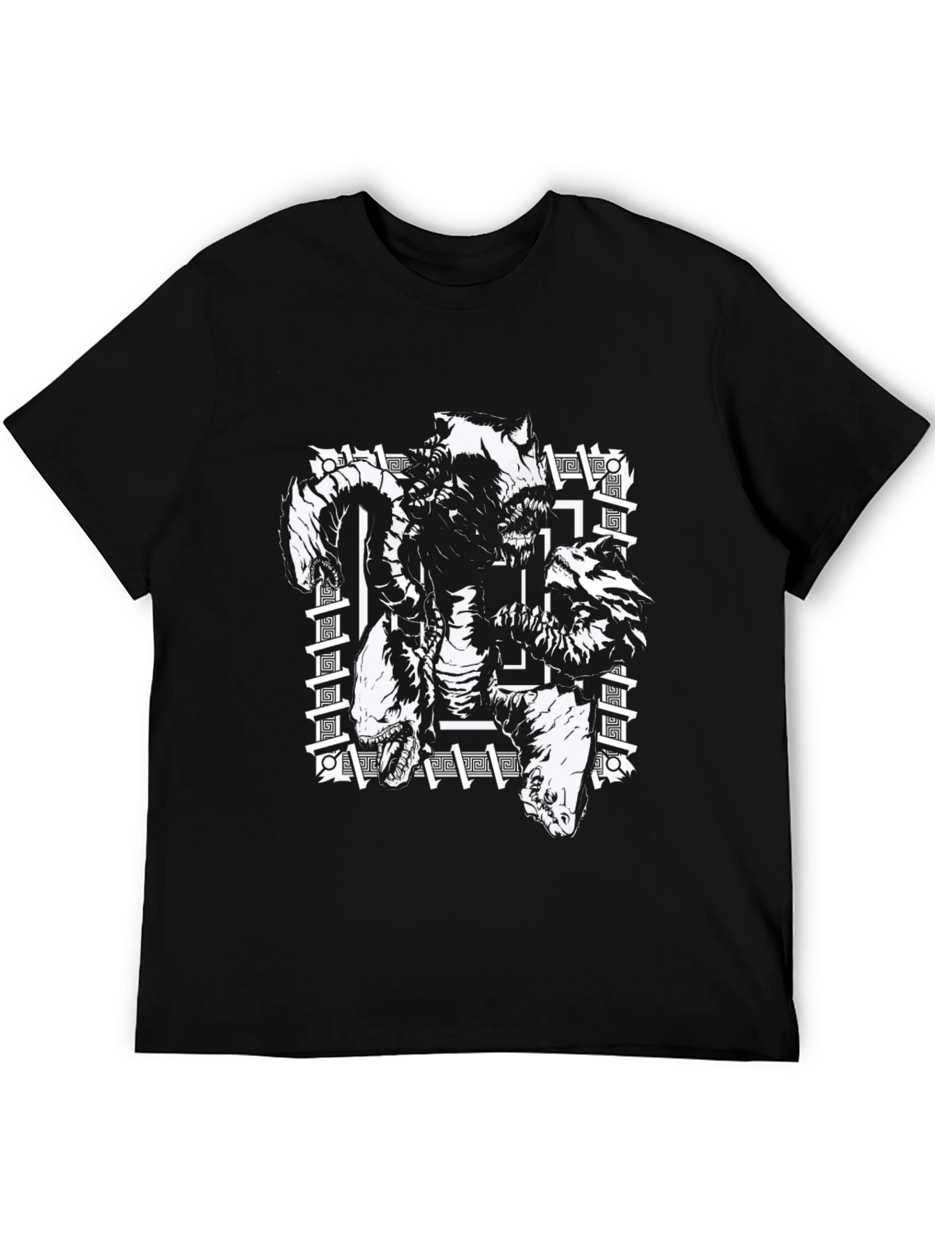 Mythical Creatures Graphic T-Shirt - Black