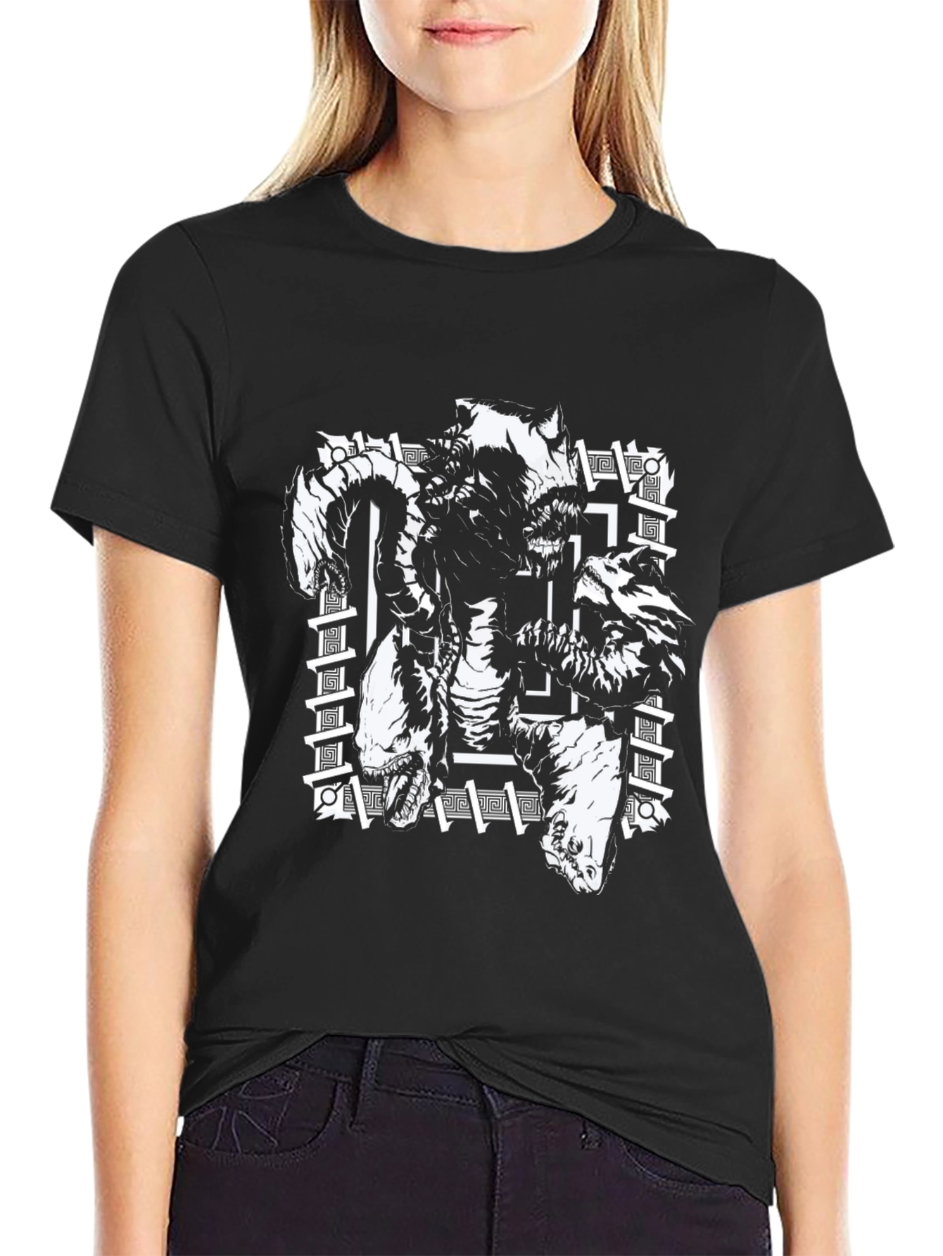 Mythical Creatures Graphic T-Shirt - Black