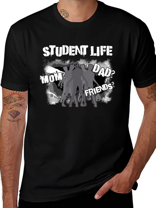 Student Life Zombie T-Shirt - Quirky Graphic Tee