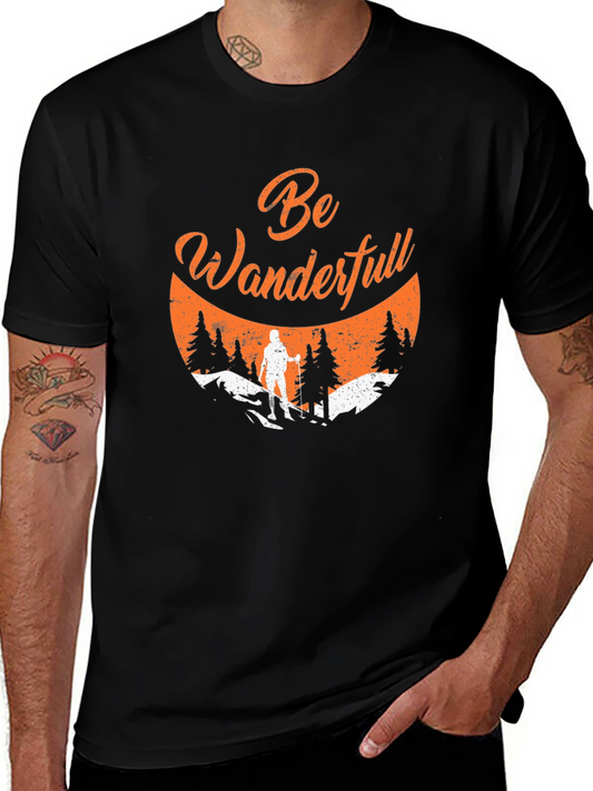 Be Wanderfull Black Graphic Tee
