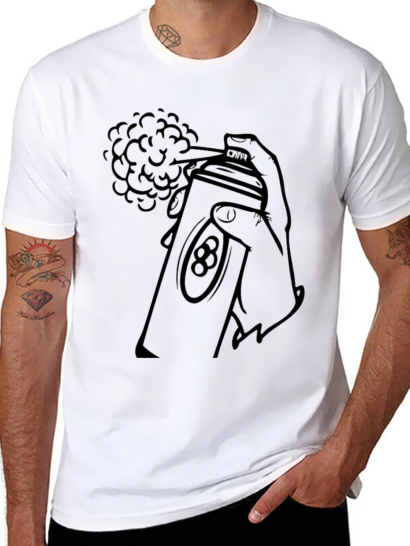 Spray Paint Graphic T-Shirt