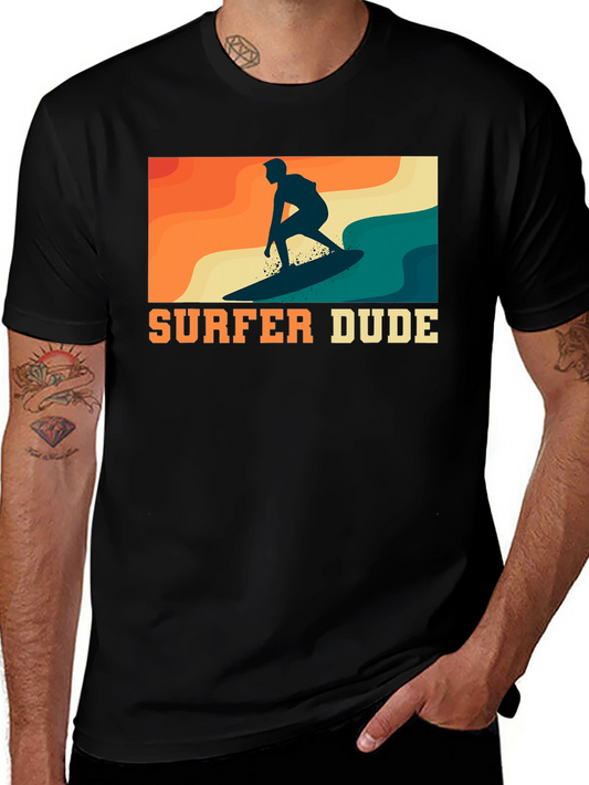 Surfer Dude Graphic Tee - Retro Style