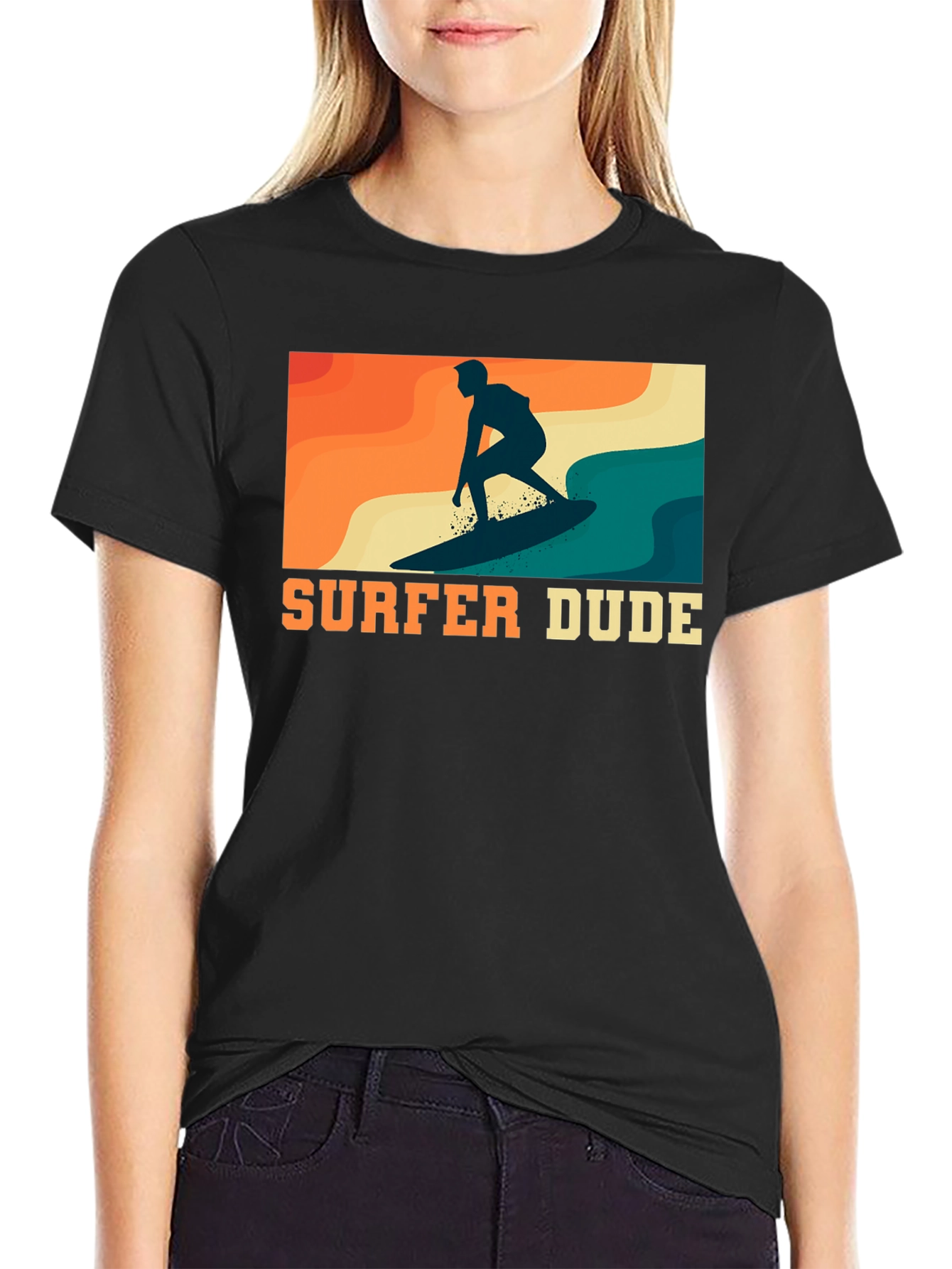 Surfer Dude Graphic Tee - Retro Style