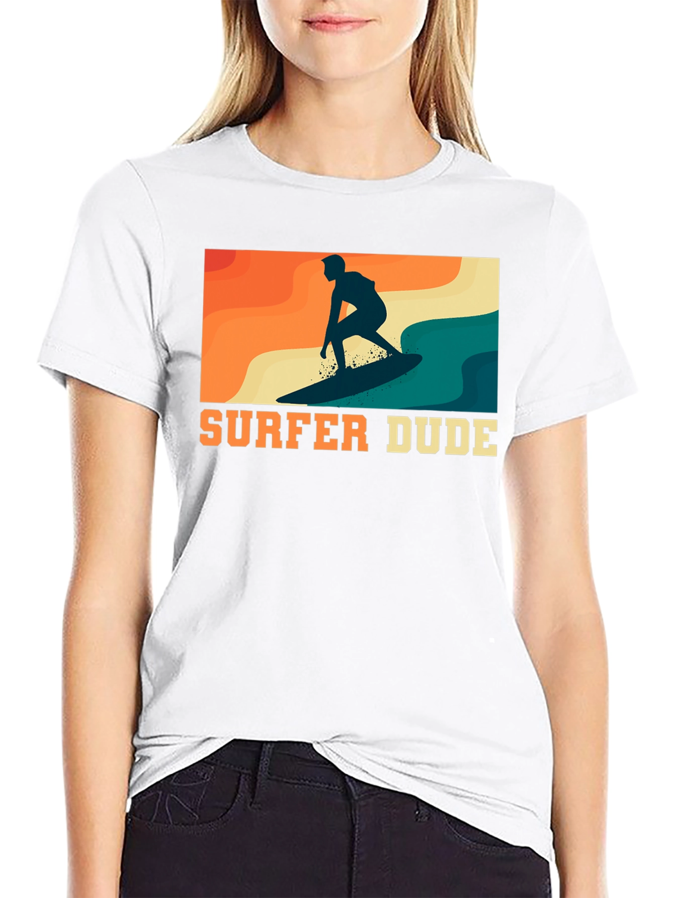 Surfer Dude Graphic Tee - Retro Style