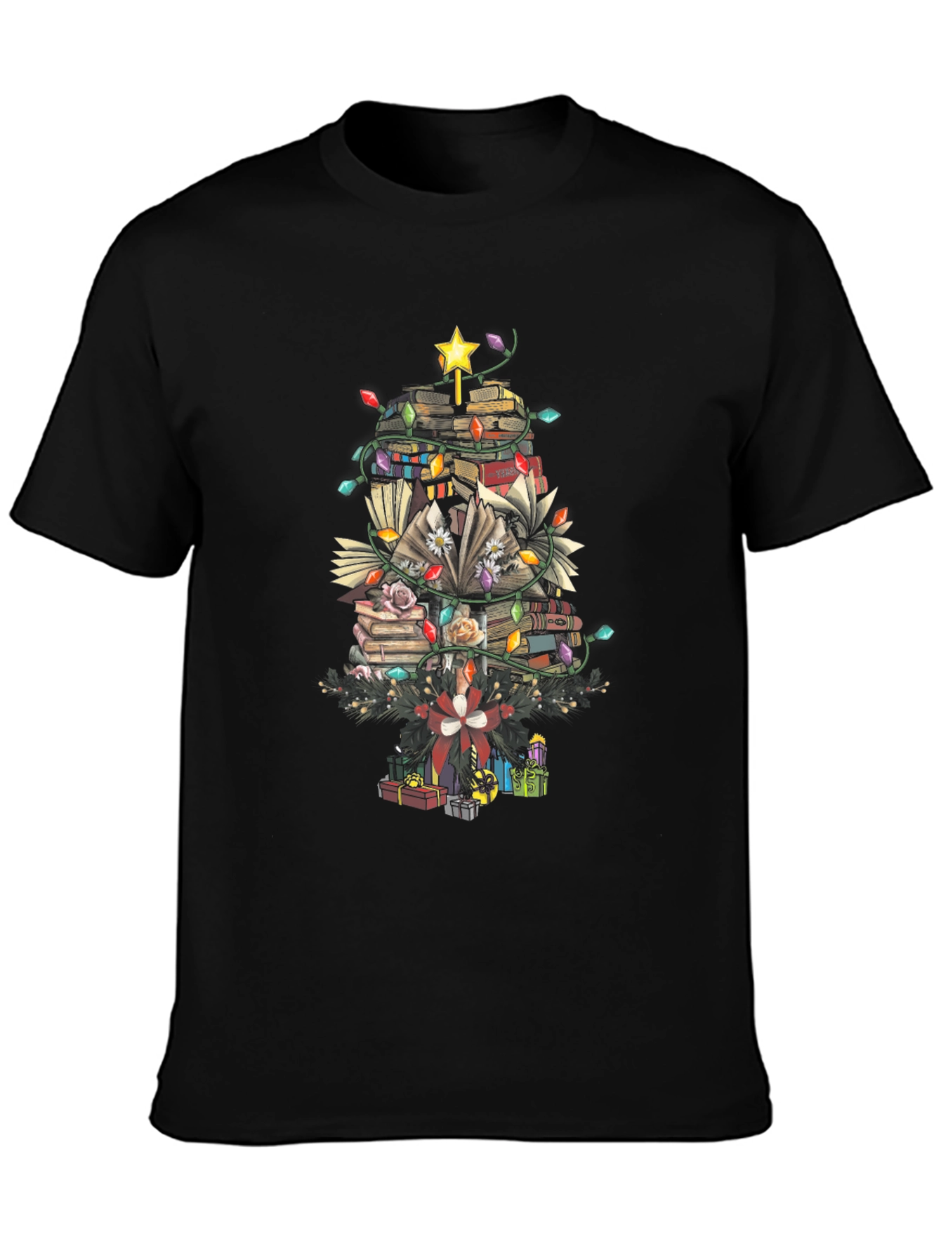 Book Christmas Tree T-Shirt