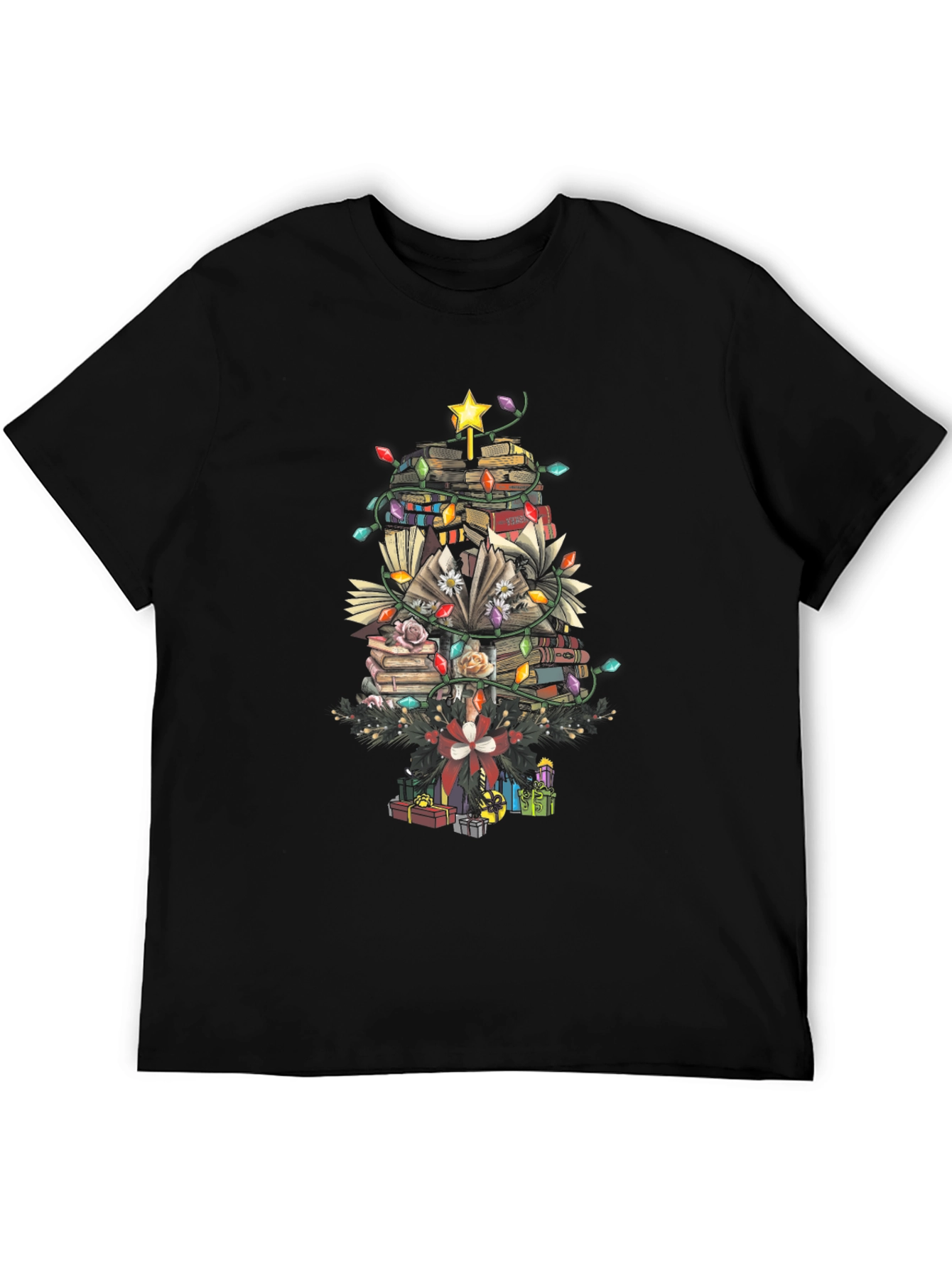 Book Christmas Tree T-Shirt