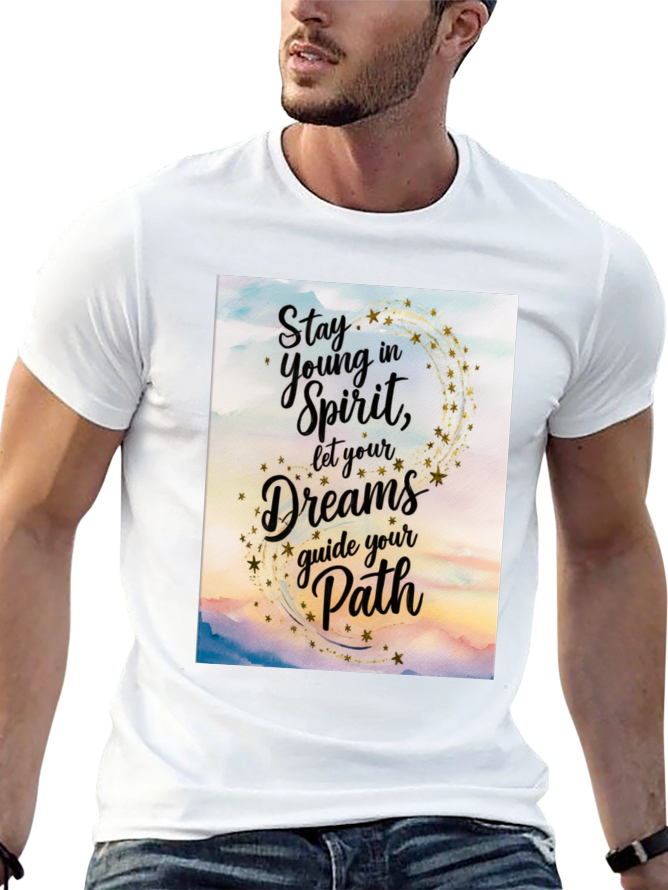 Inspirational Graphic Tee - Stay Young in Spirit