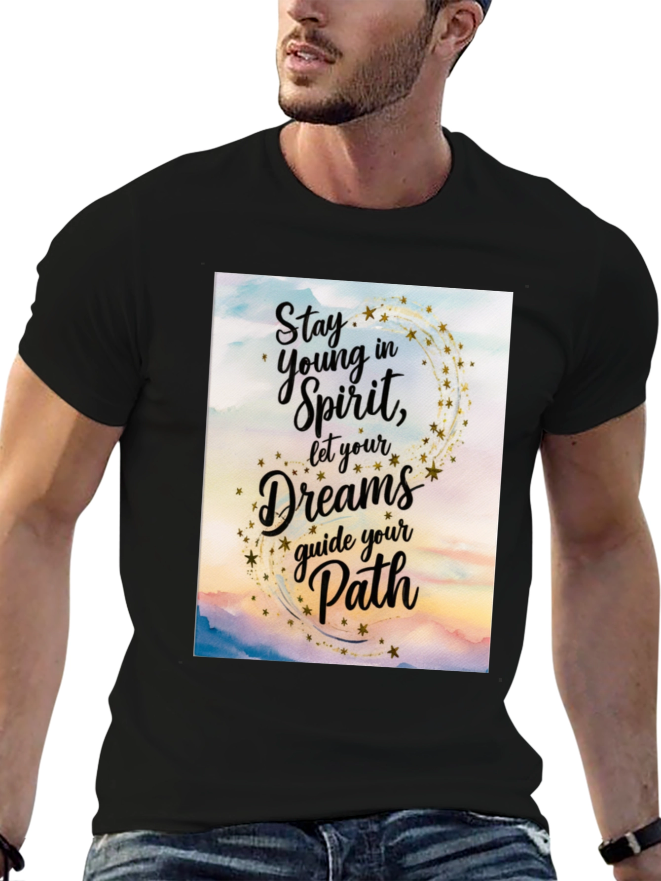 Inspirational Graphic Tee - Stay Young in Spirit