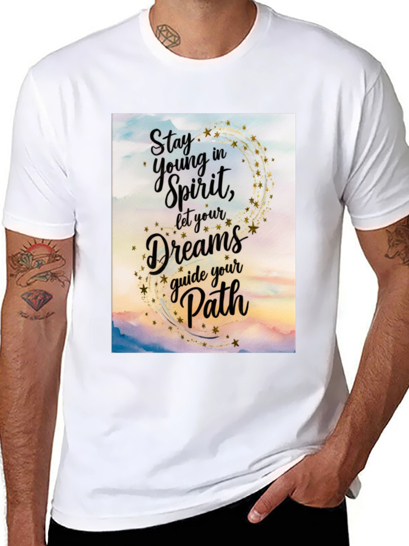 Inspirational Graphic Tee - Stay Young in Spirit