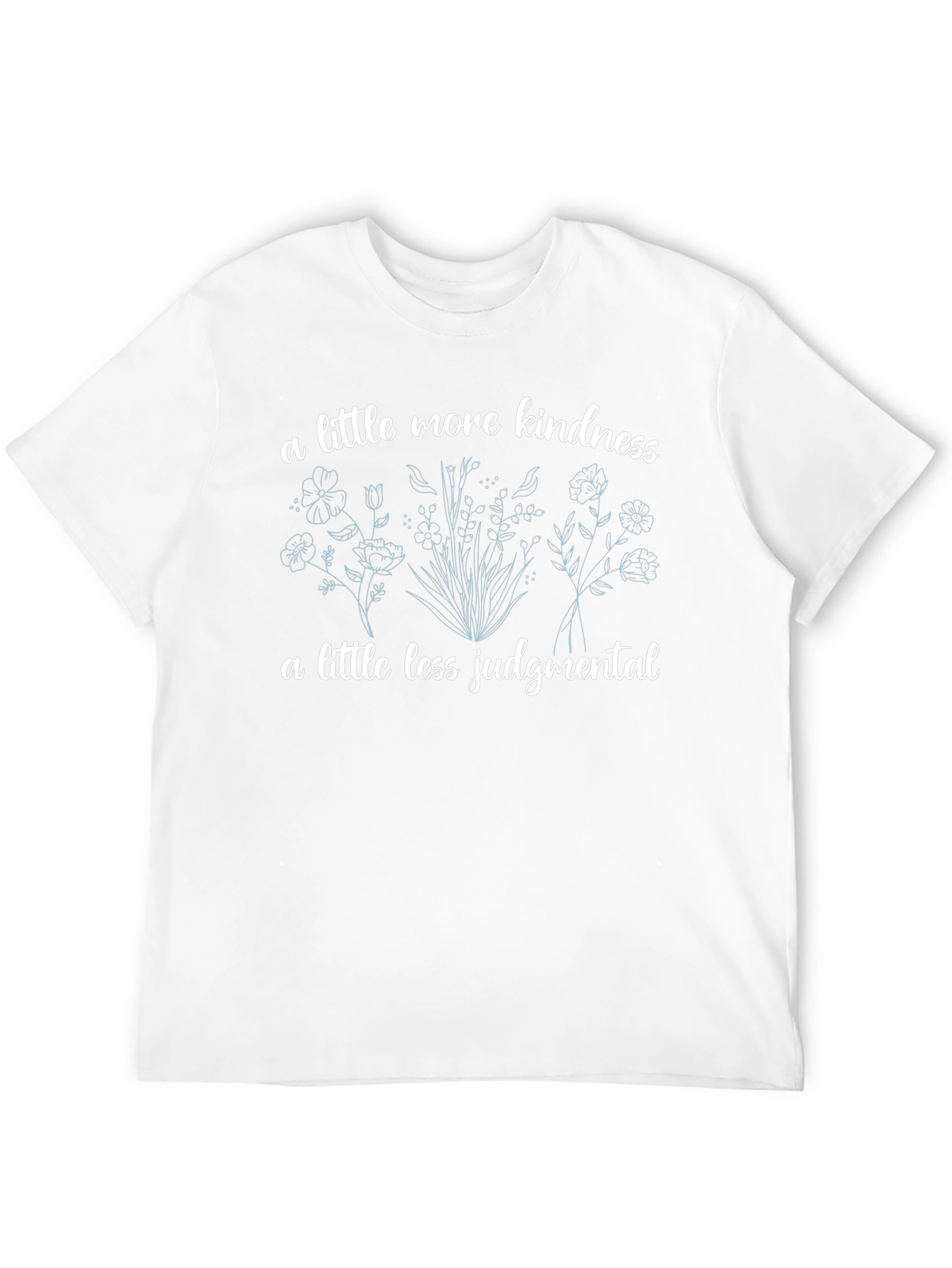 Kindness & Flowers Graphic Print Black T-Shirt