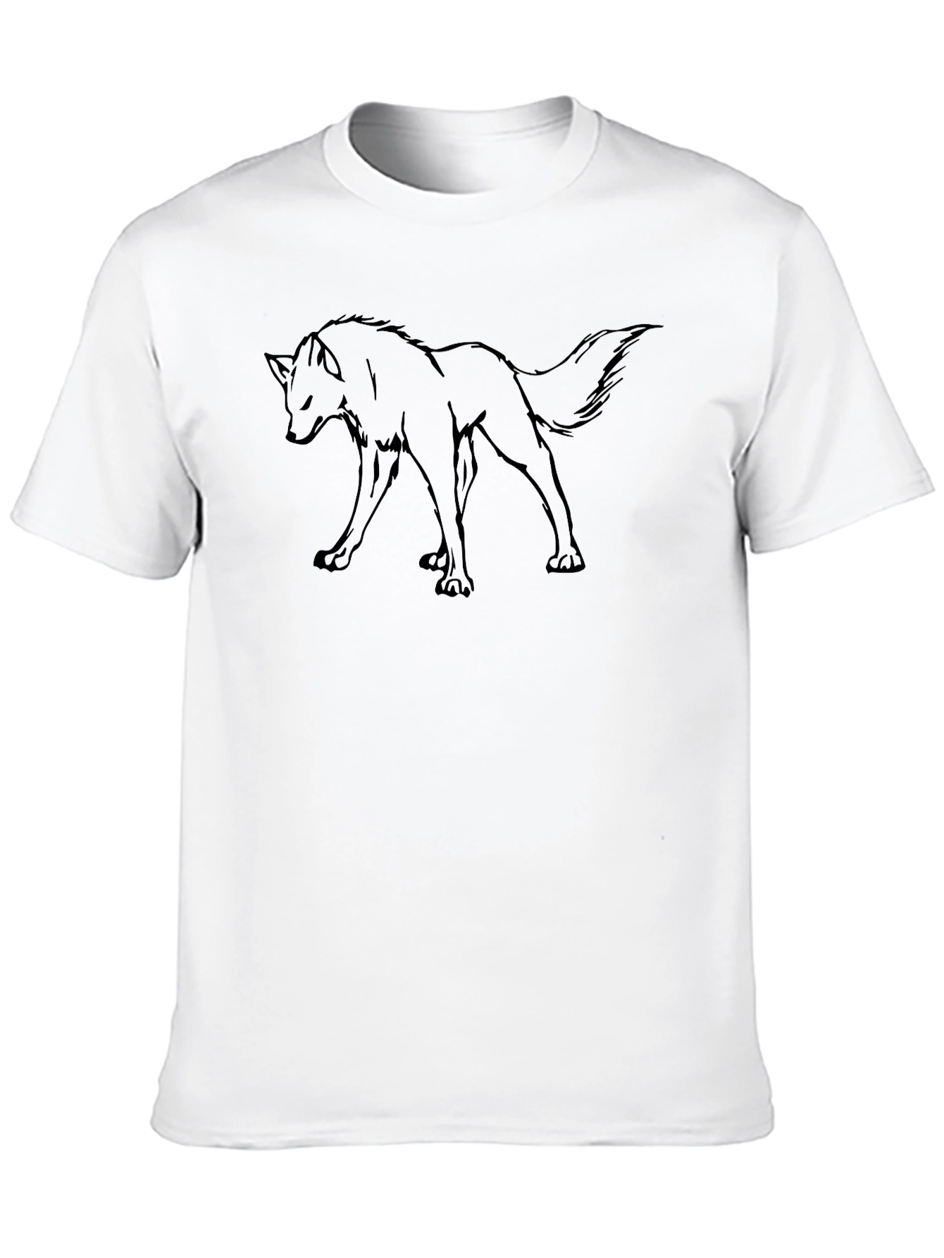 Wolf Graphic Black T-Shirt | Mens Casual Tee