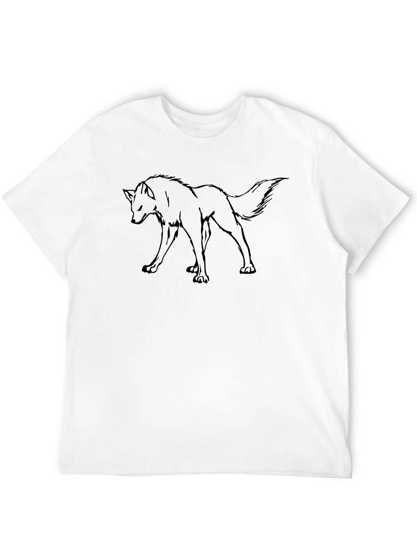 Wolf Graphic Black T-Shirt | Mens Casual Tee
