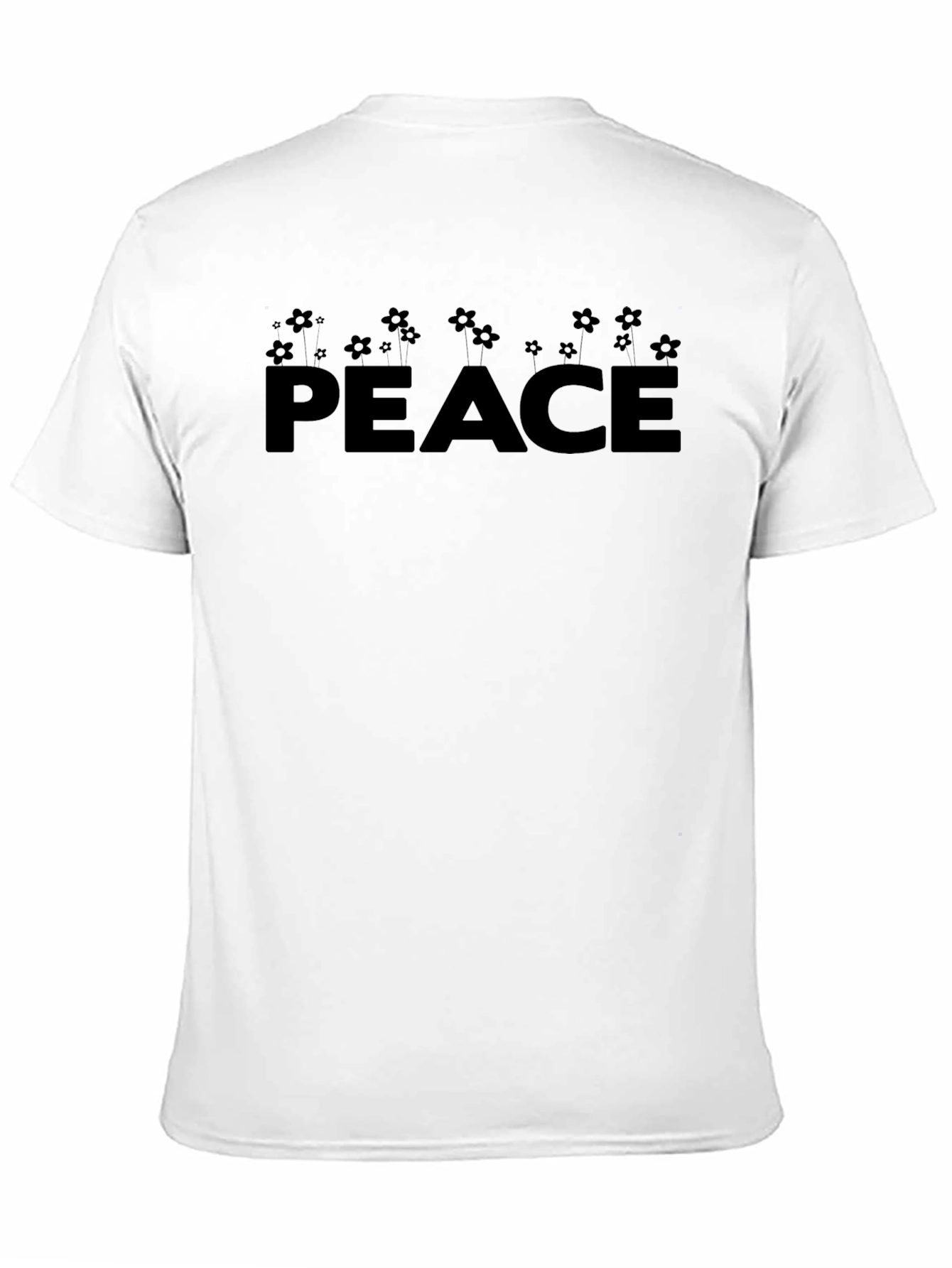 Peace Graphic Tee - Black Cotton T-Shirt