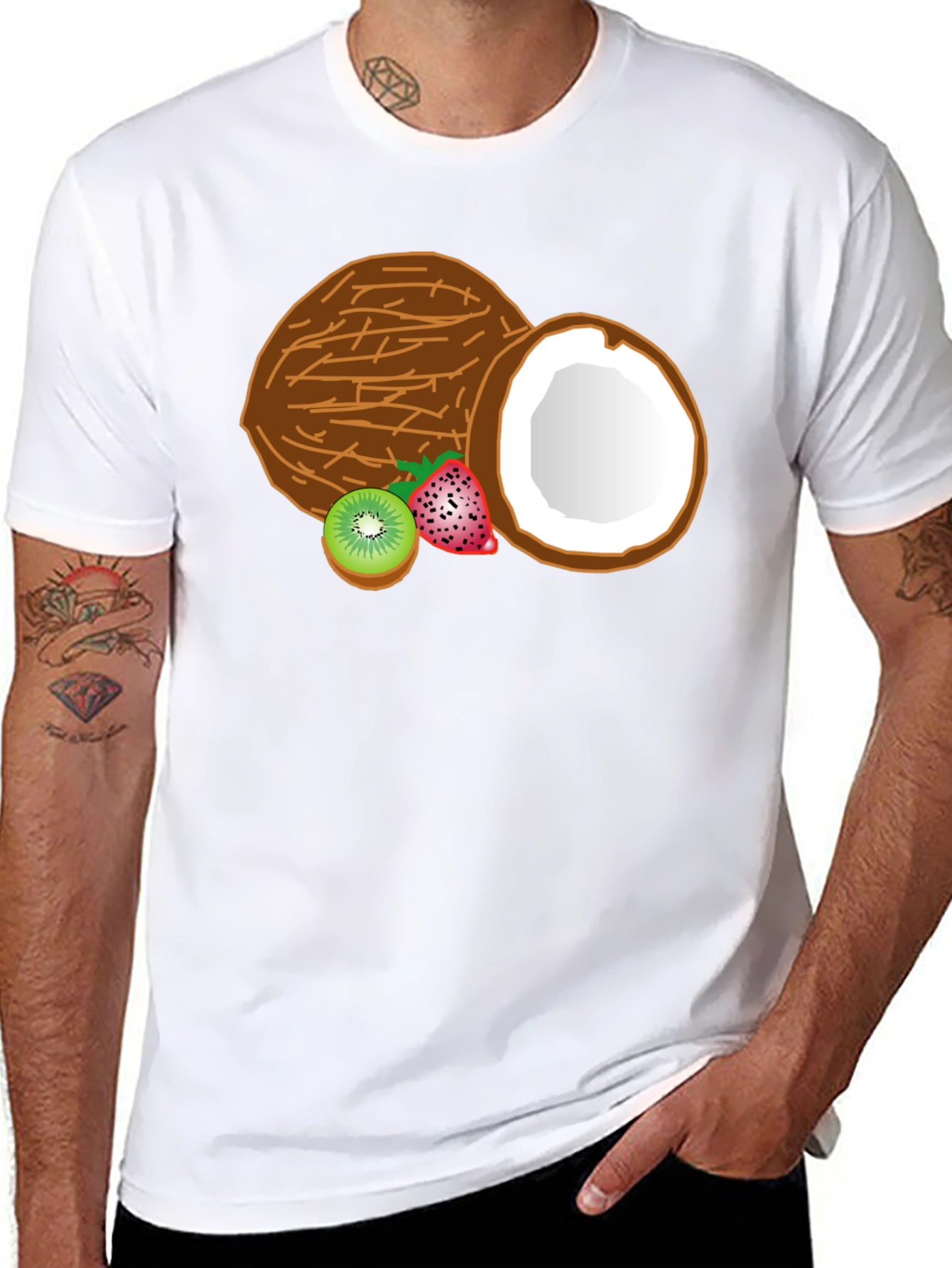 Tropical Fruits Graphic T-Shirt