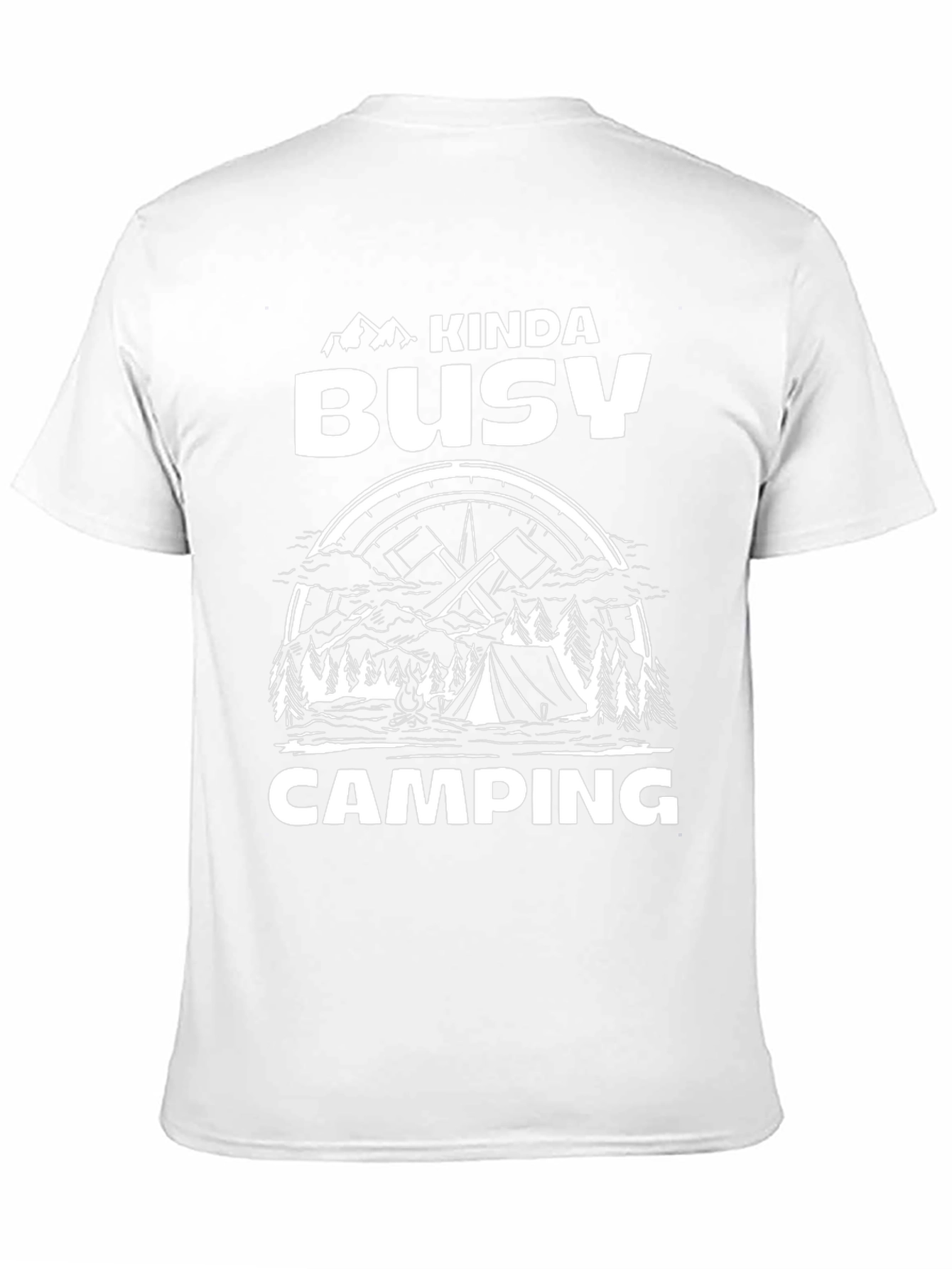 Kinda Busy Camping Black Graphic T-Shirt