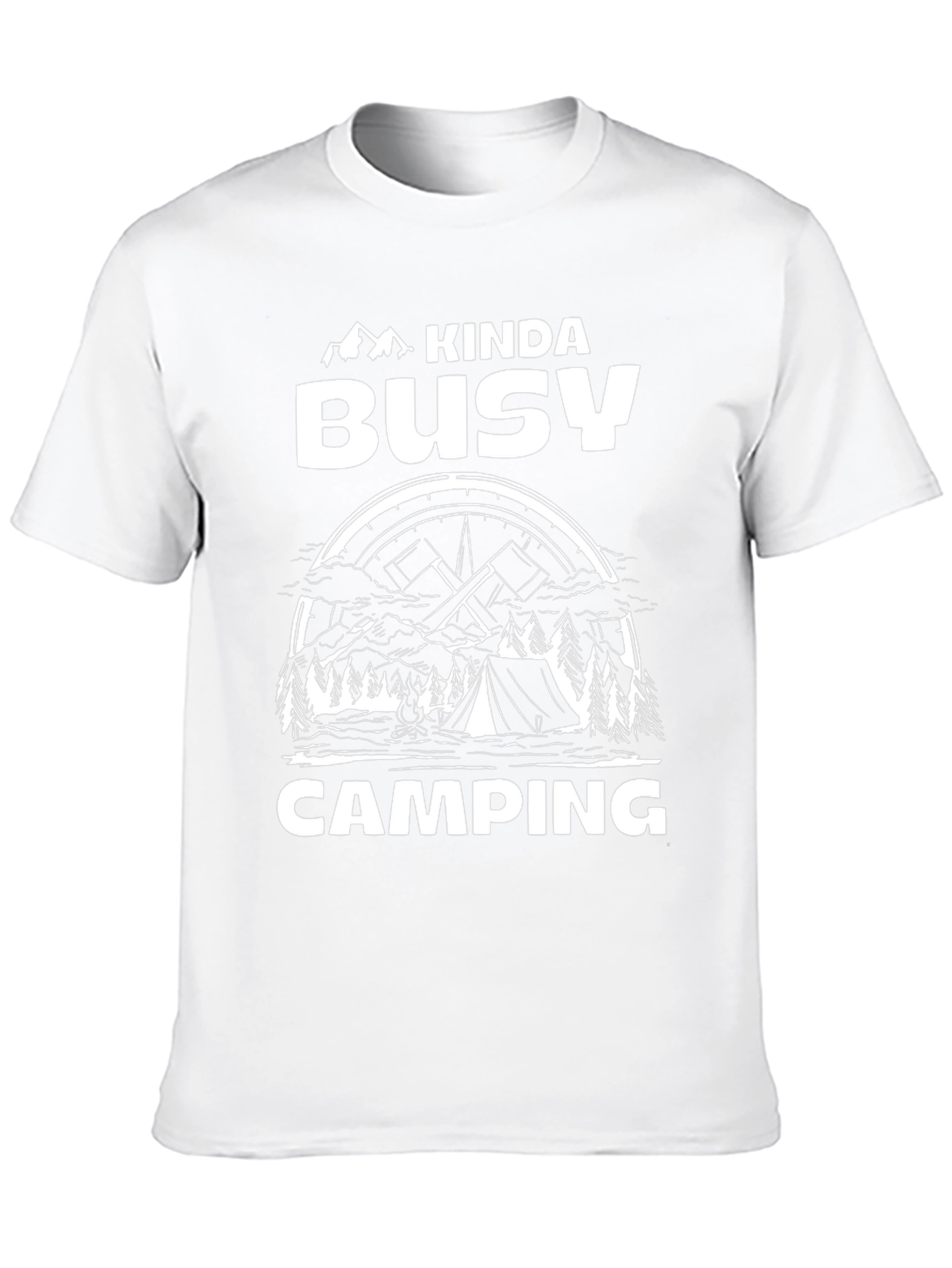 Kinda Busy Camping Black Graphic T-Shirt