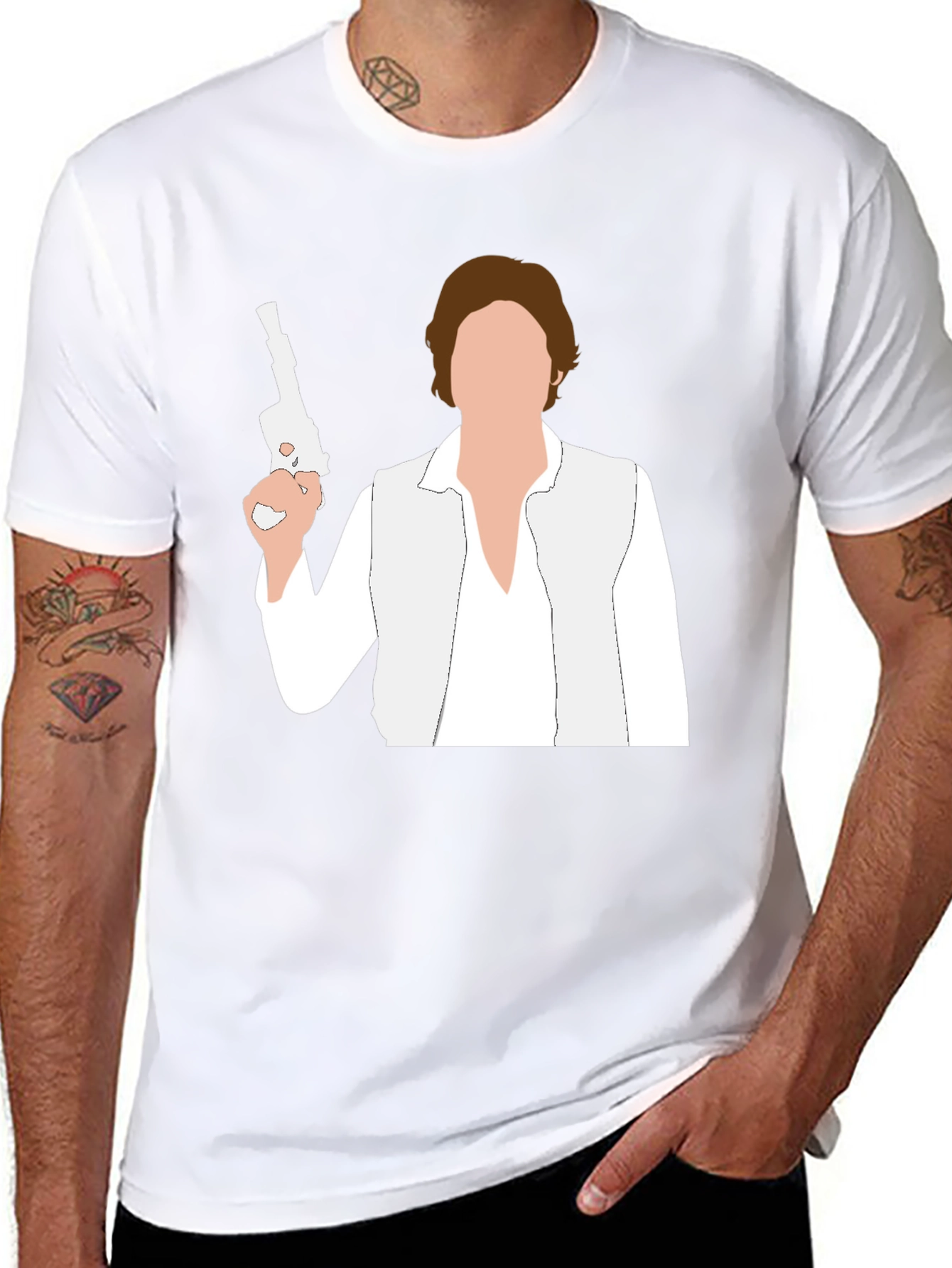 Han Solo Silhouette Graphic T-Shirt