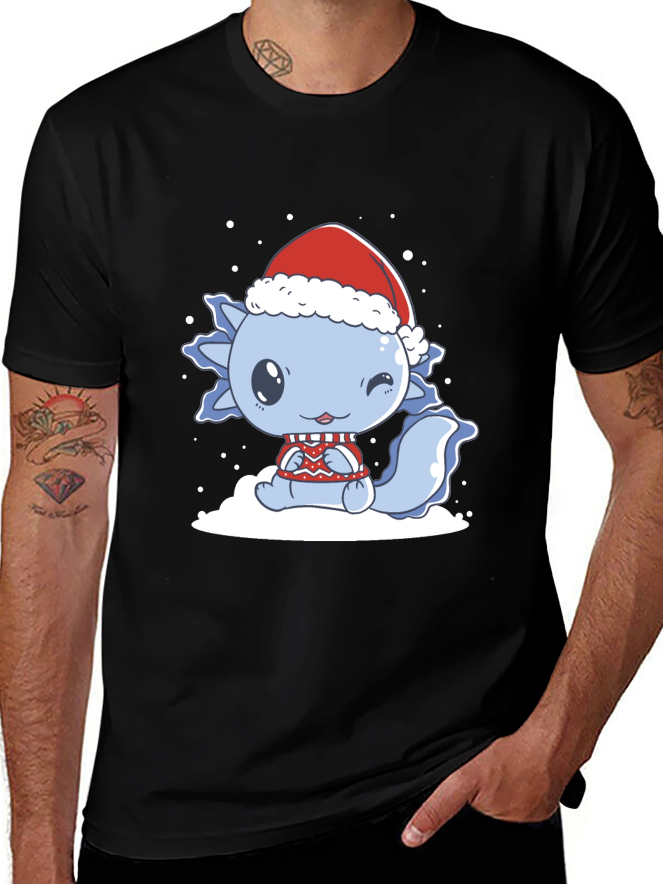 Cute Axolotl Christmas T-Shirt