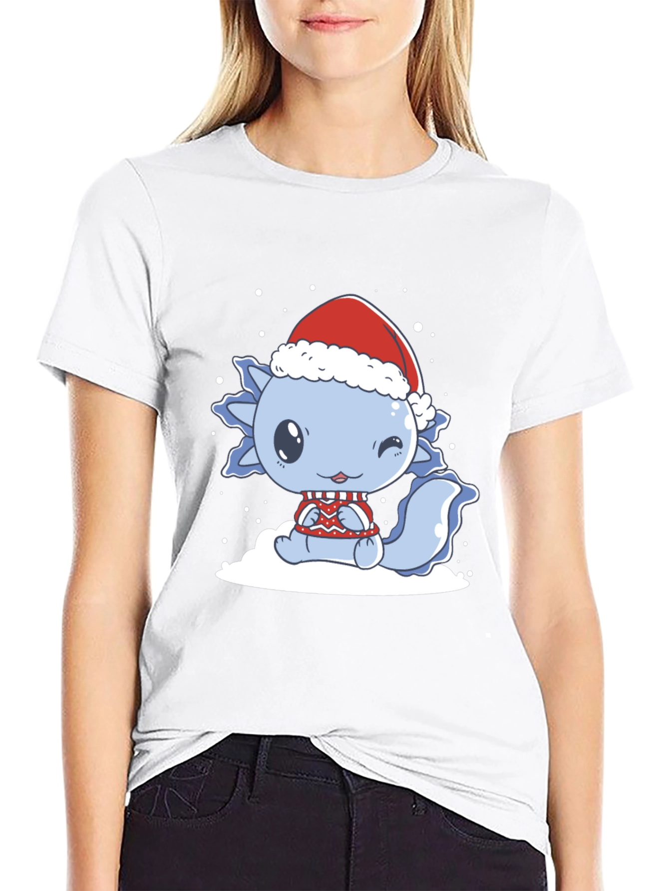 Cute Axolotl Christmas T-Shirt