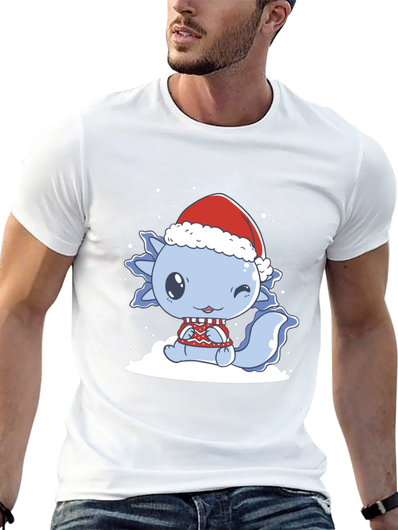 Cute Axolotl Christmas T-Shirt