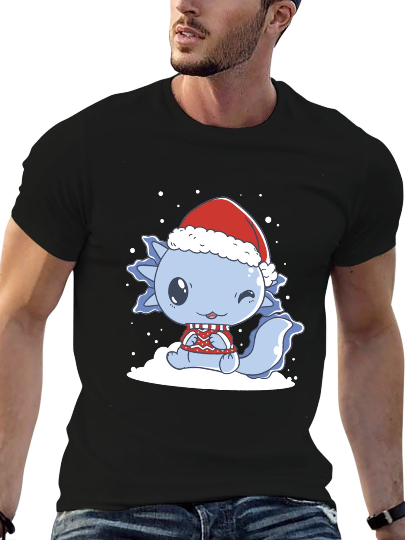 Cute Axolotl Christmas T-Shirt