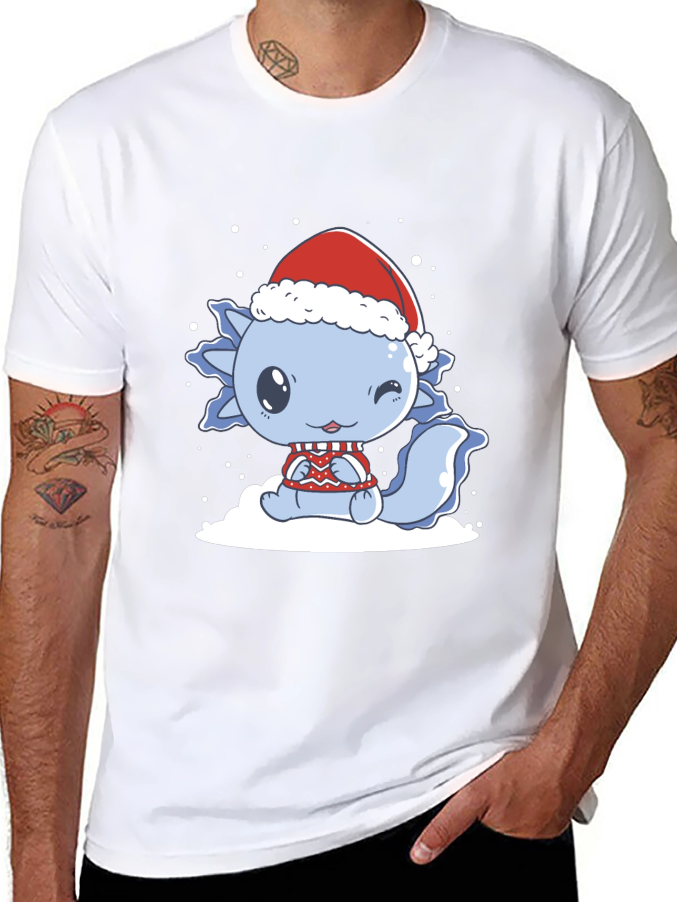 Cute Axolotl Christmas T-Shirt