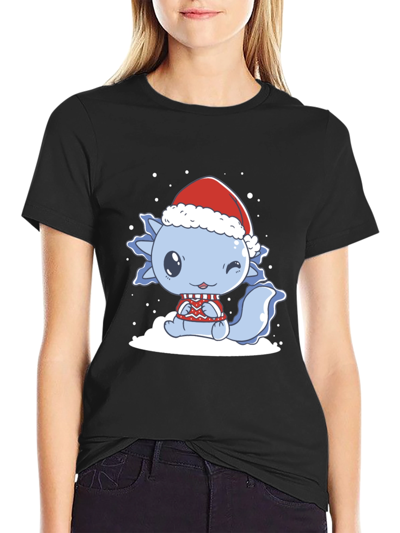 Cute Axolotl Christmas T-Shirt