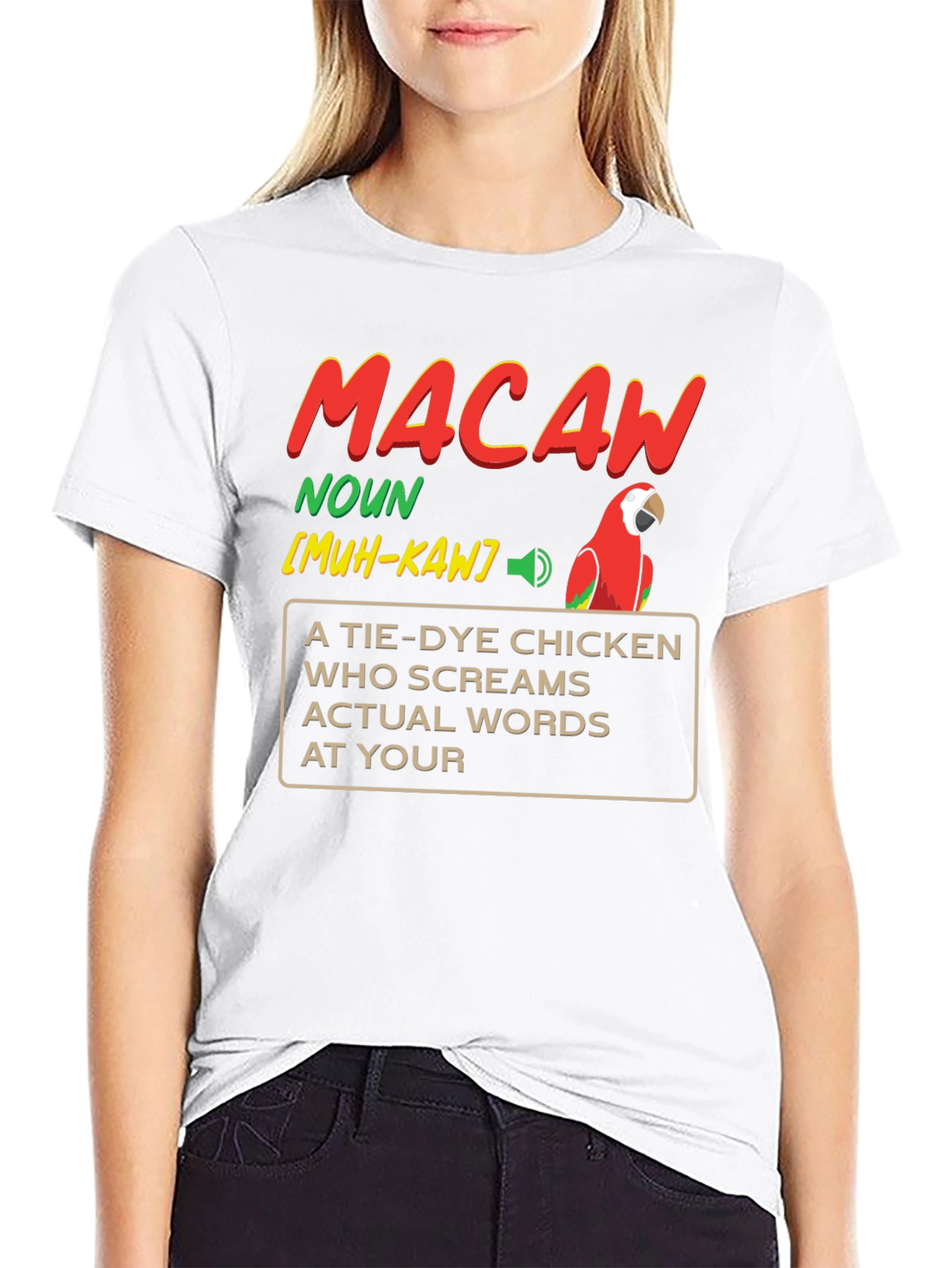 Macaw Definition Graphic T-Shirt - Novelty Bird Lover Tee