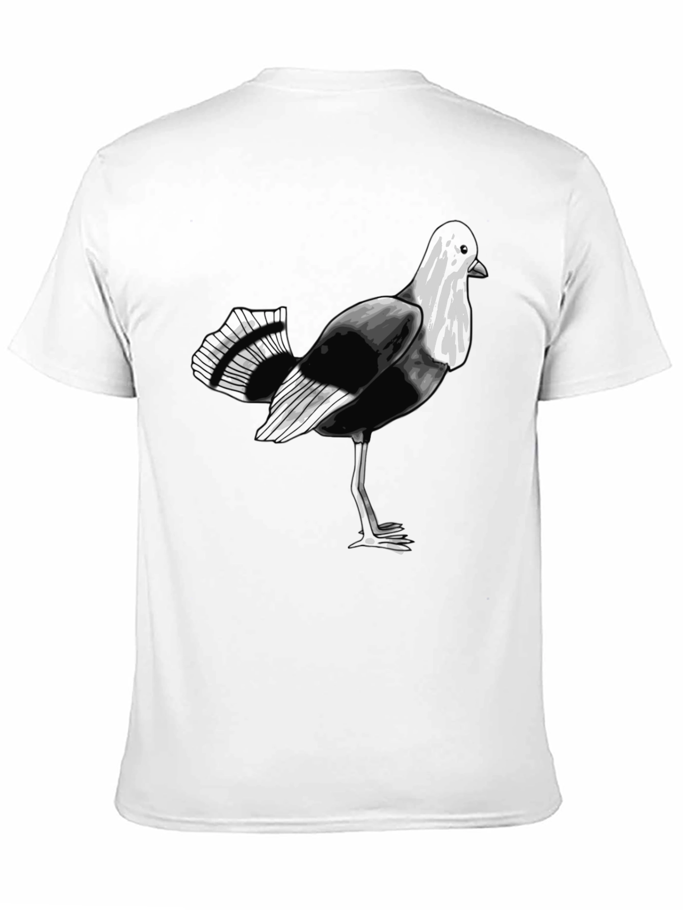 Bird Graphic Print Black T-Shirt