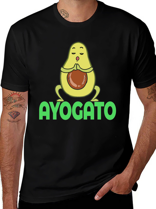 Ayogato T-Shirt - Meditating Avocado Yoga Tee