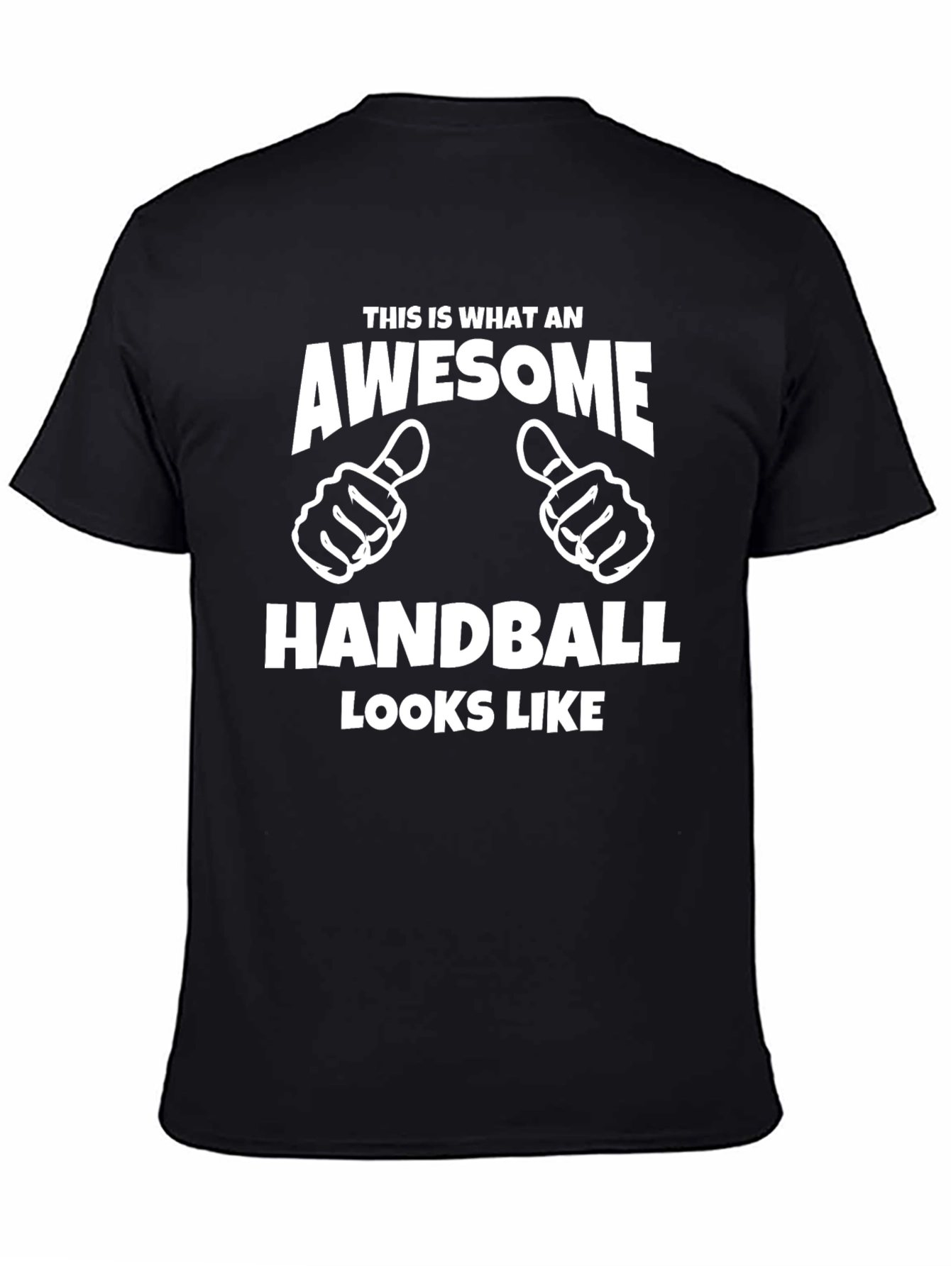 Awesome Handball Player Black T-Shirt