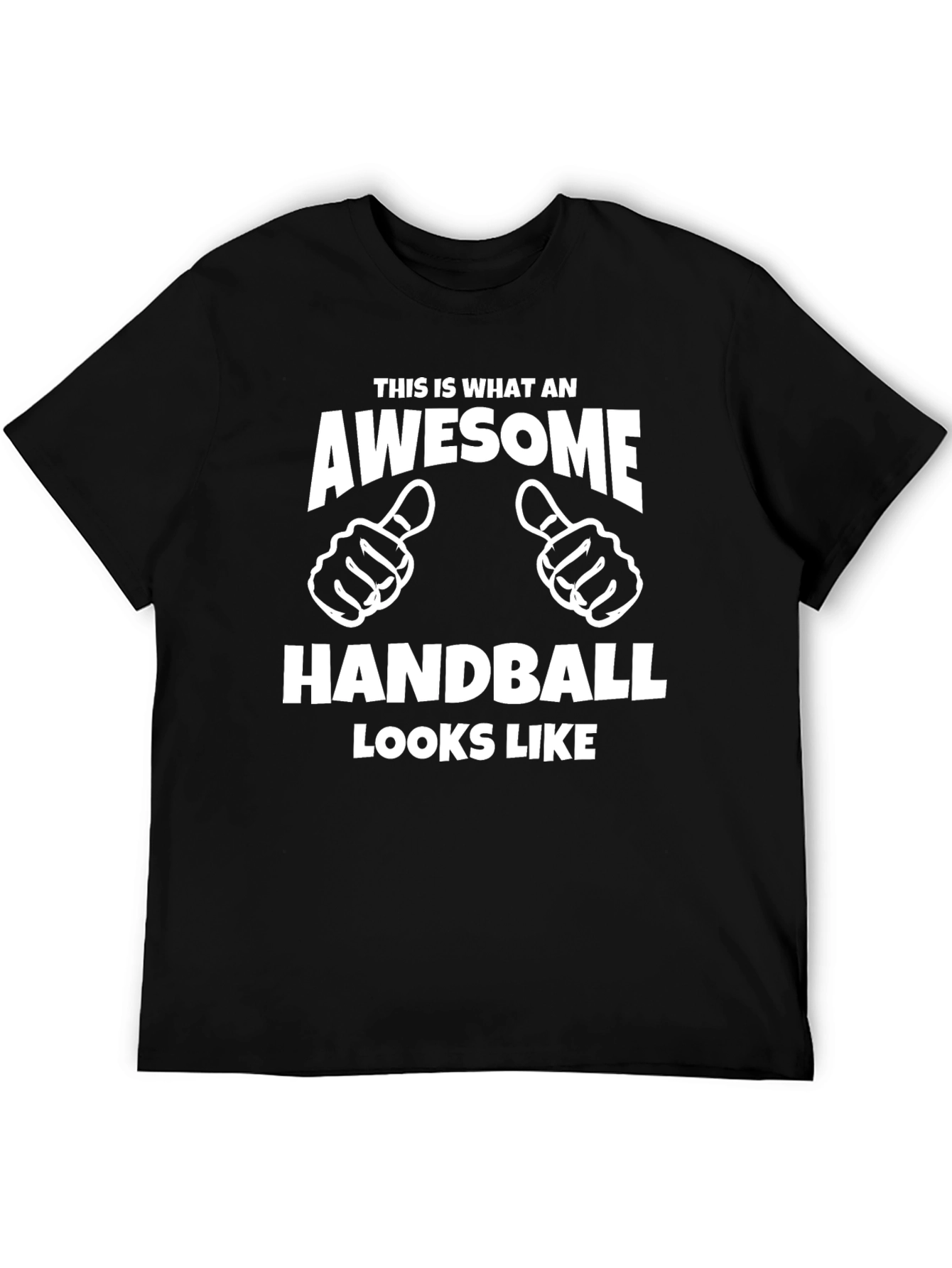 Awesome Handball Player Black T-Shirt