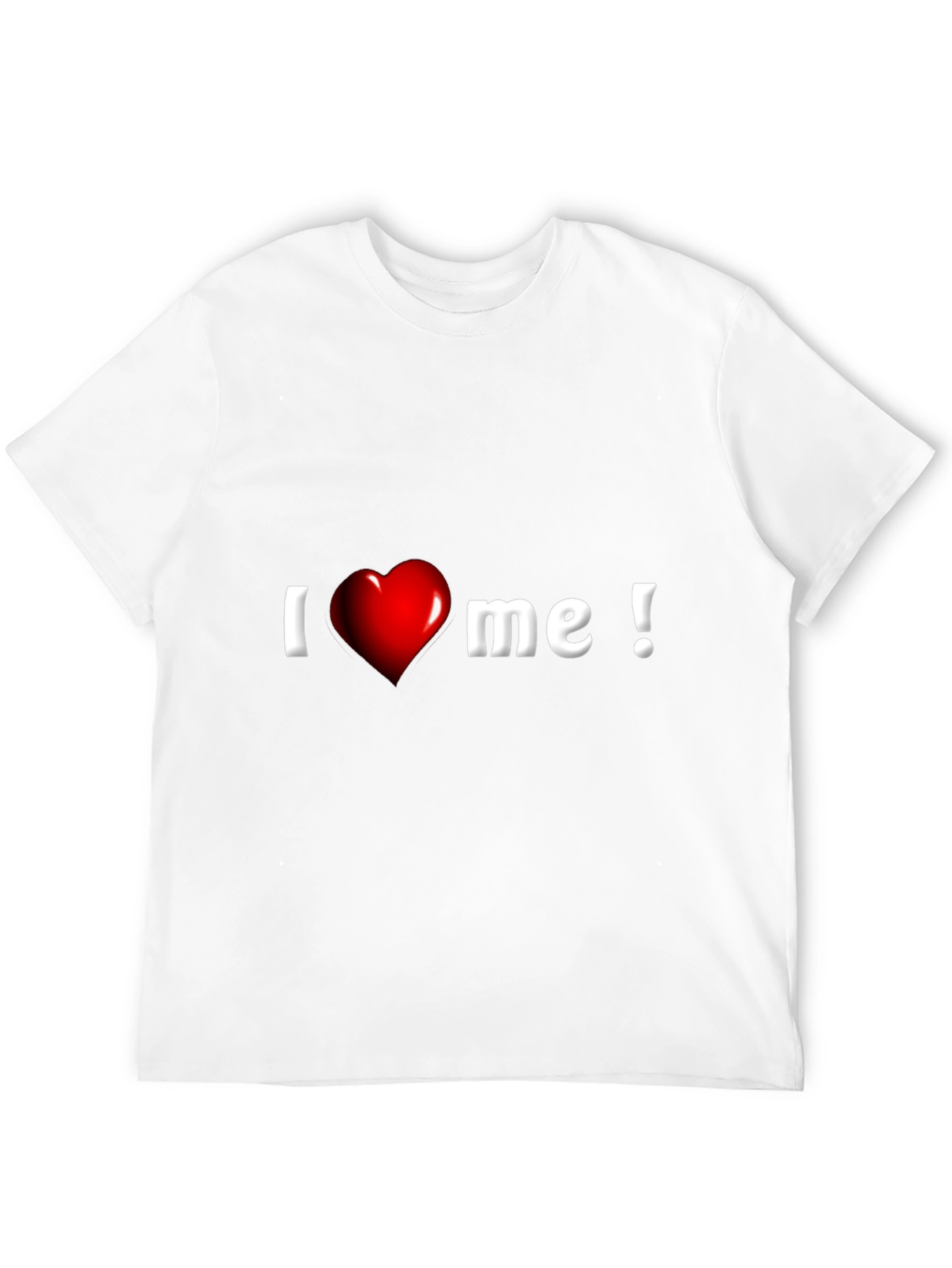 I Heart Me Graphic Tee - Black Cotton Blend