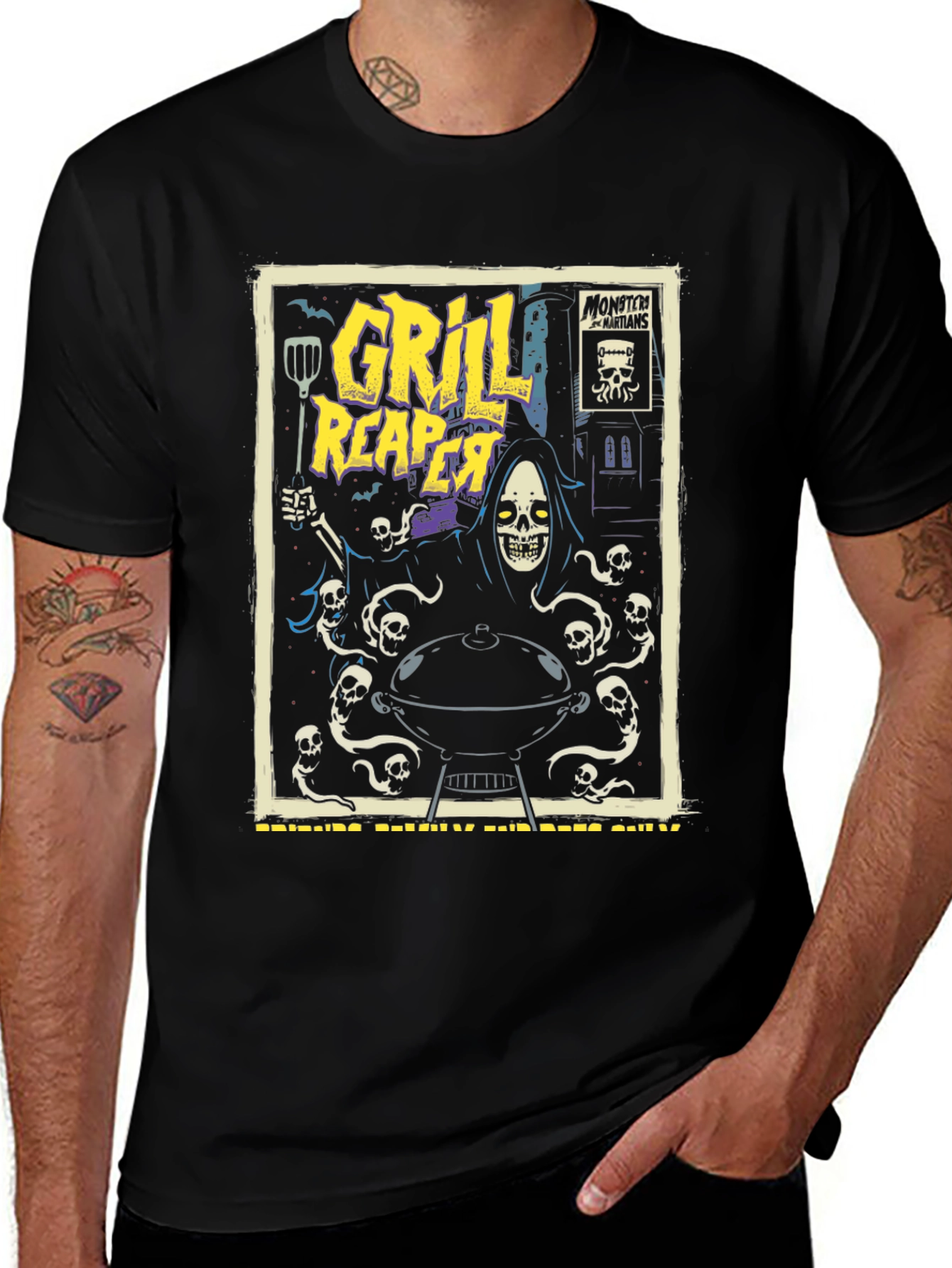 Grill Reaper T-Shirt - BBQ Humor