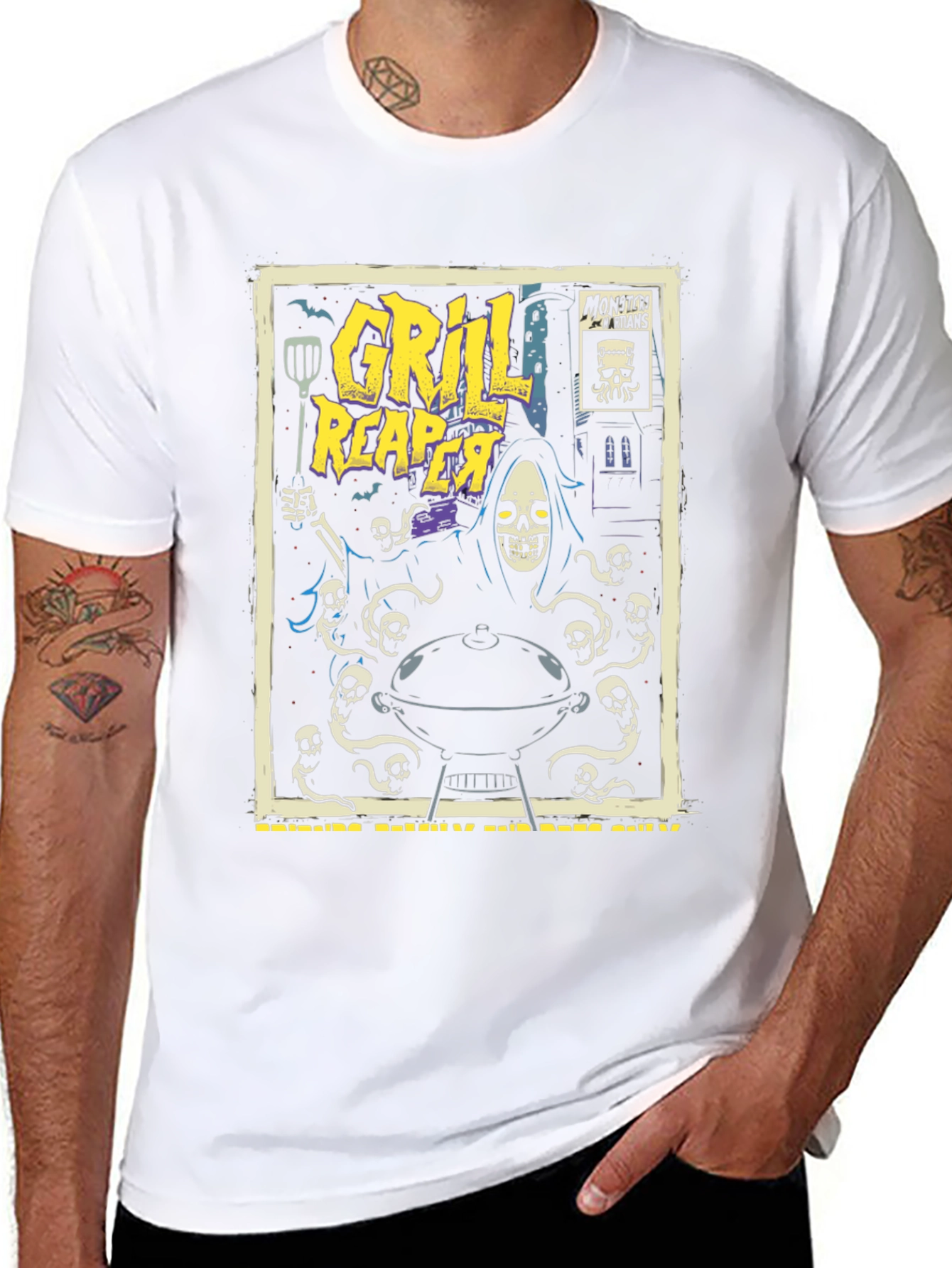 Grill Reaper T-Shirt - BBQ Humor