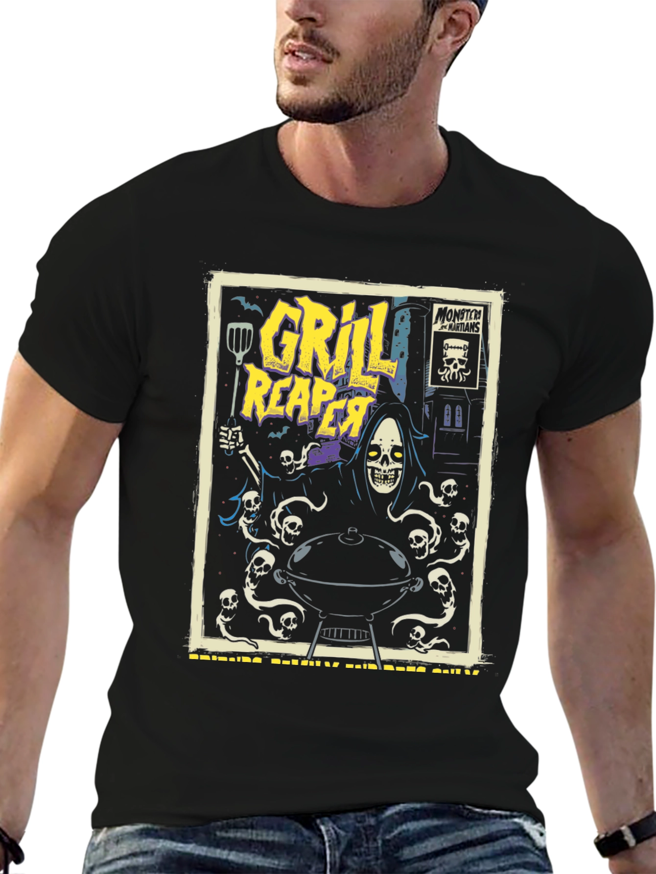 Grill Reaper T-Shirt - BBQ Humor