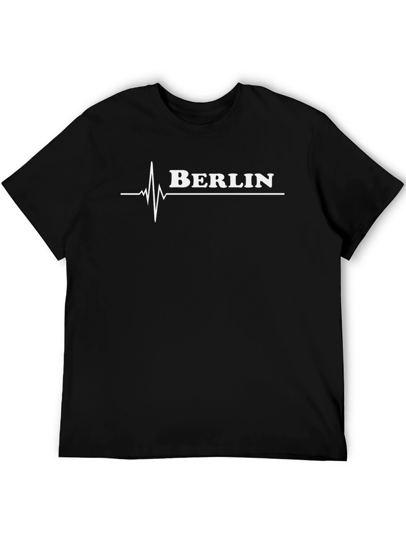 Berlin Heartbeat Graphic T-Shirt - Casual Black Tee