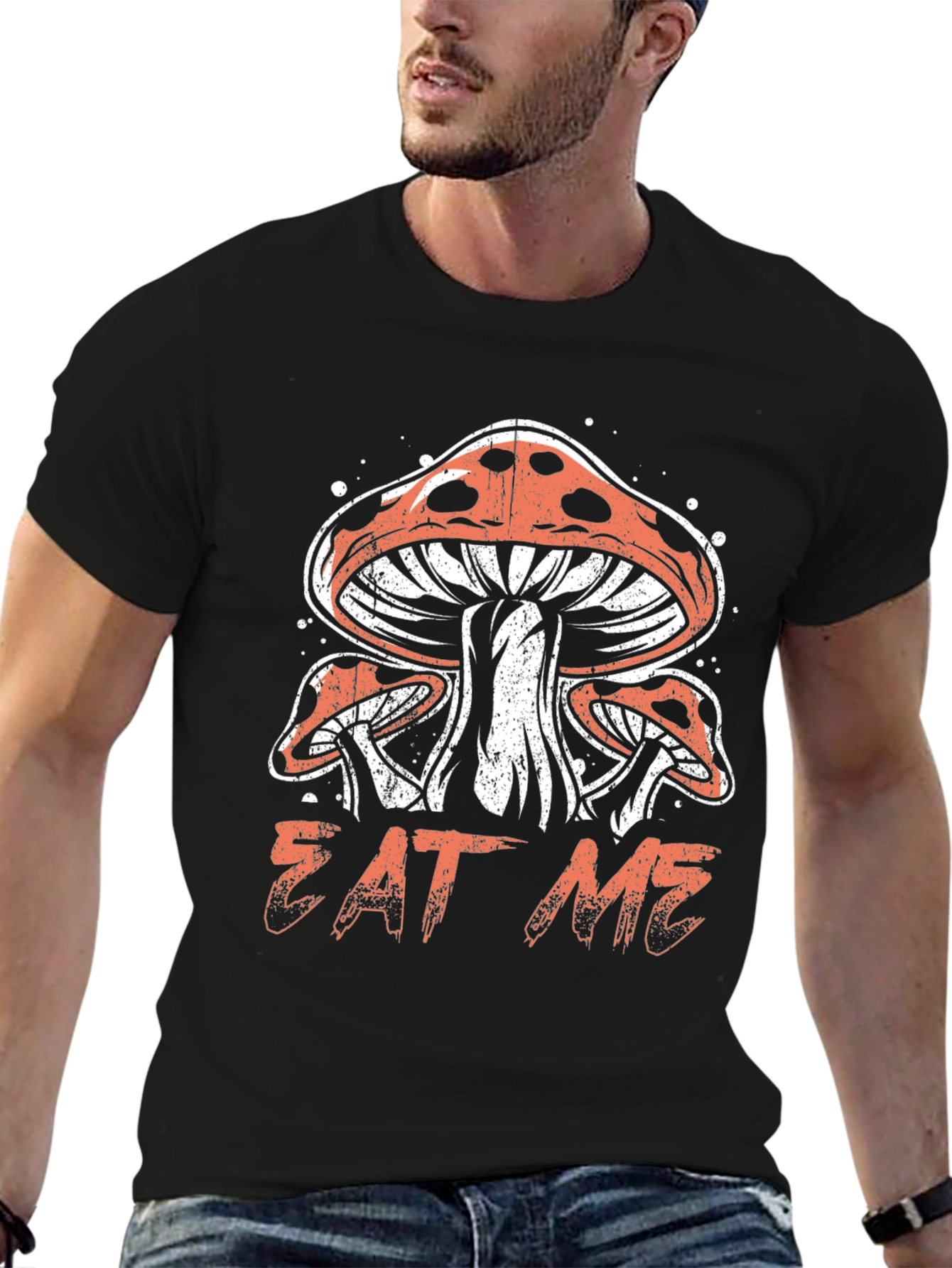 Mushroom Graphic T-Shirt - Eat Me Design