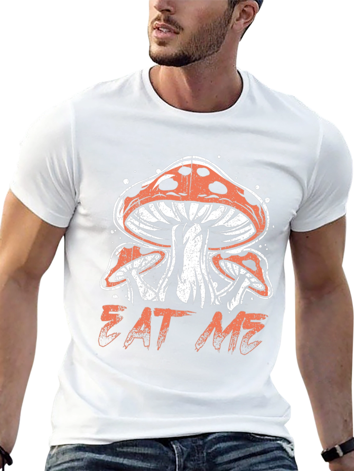 Mushroom Graphic T-Shirt - Eat Me Design