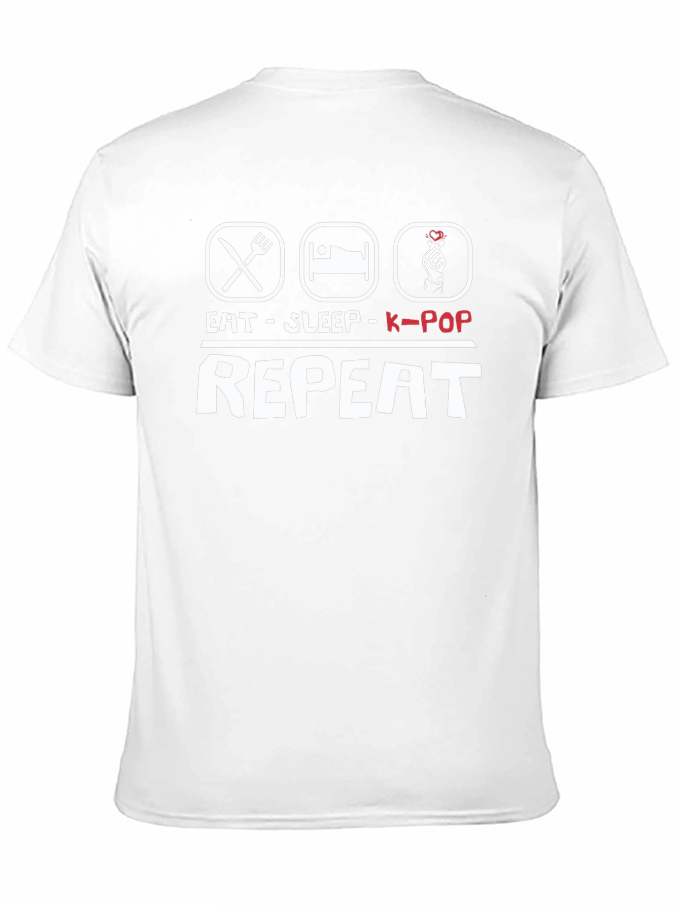 Eat Sleep K-Pop Repeat Black T-Shirt