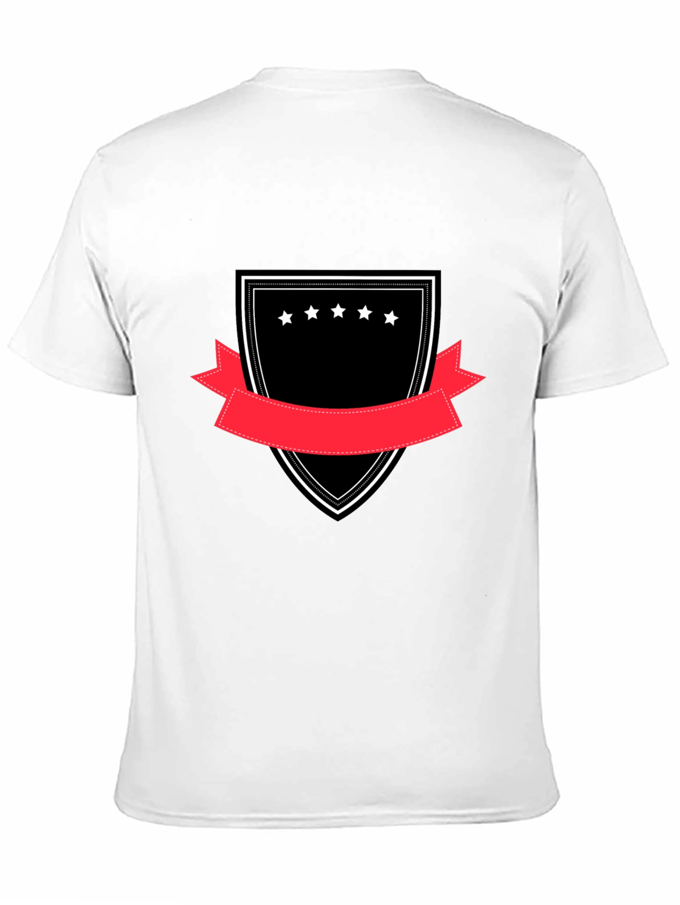 Embroidered Crest Graphic Tee - Black