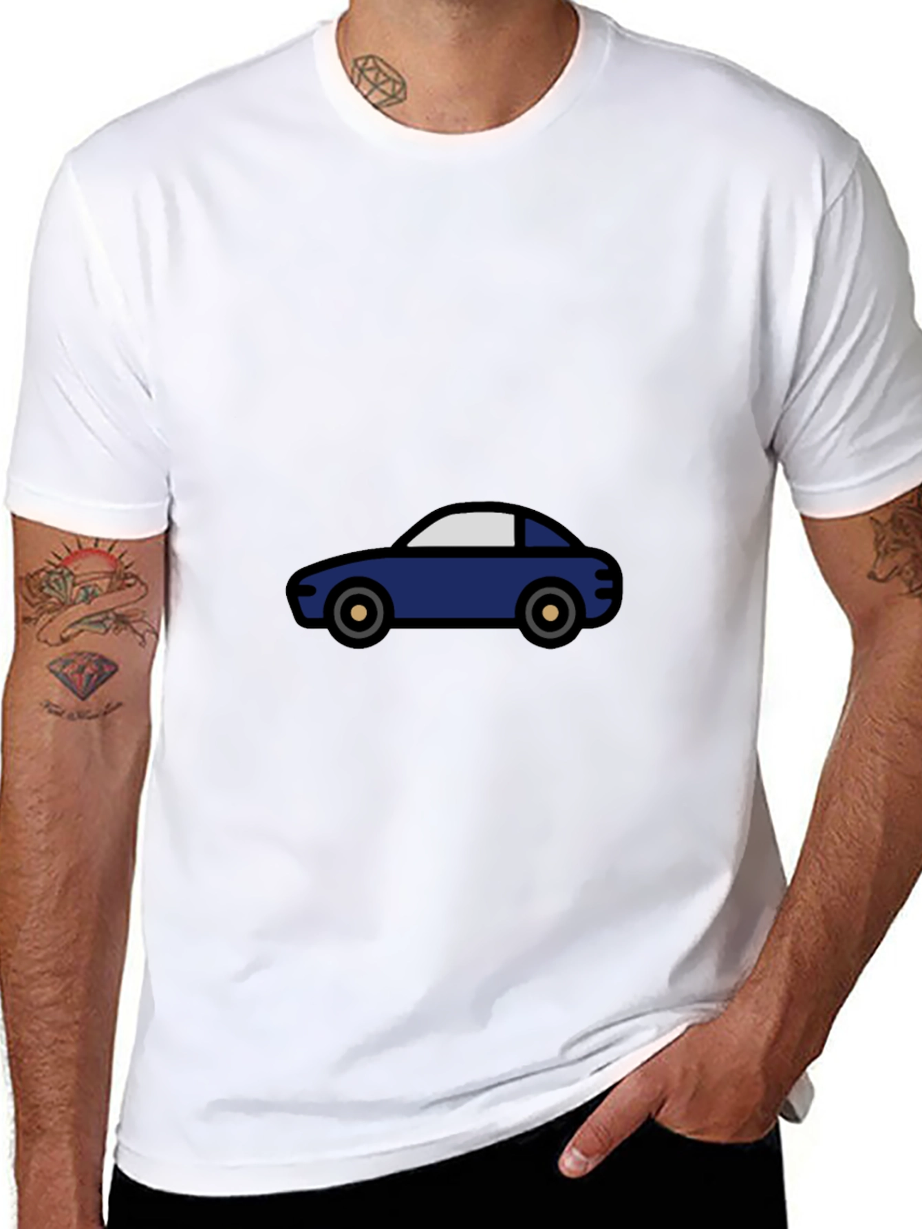 Car Graphic Black T-Shirt