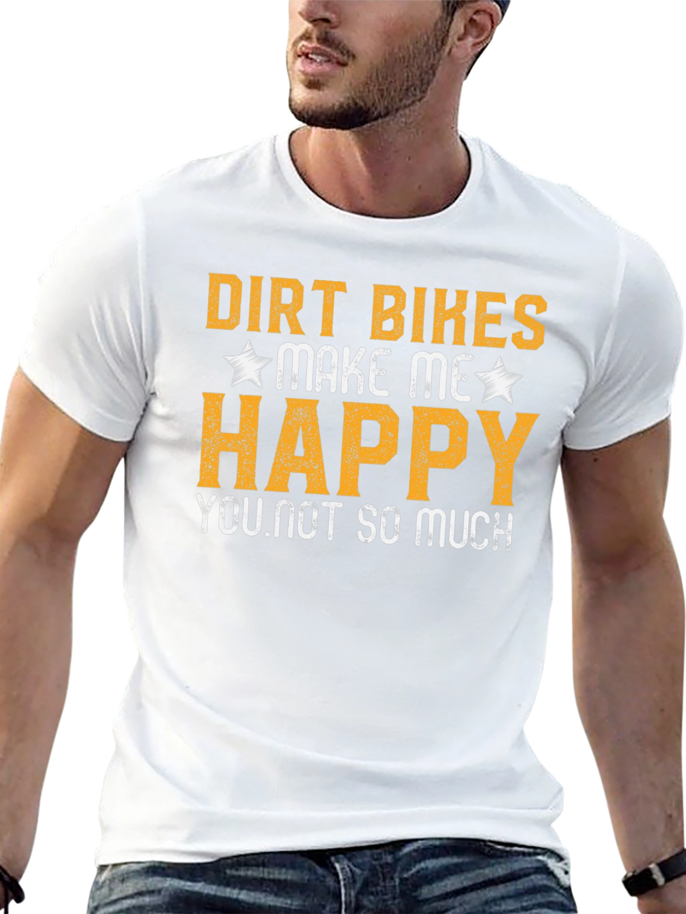 Dirt Bikes Make Me Happy Black T-Shirt