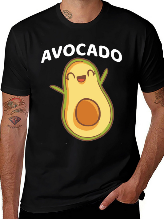 Funny Avocado Graphic Tee - Black