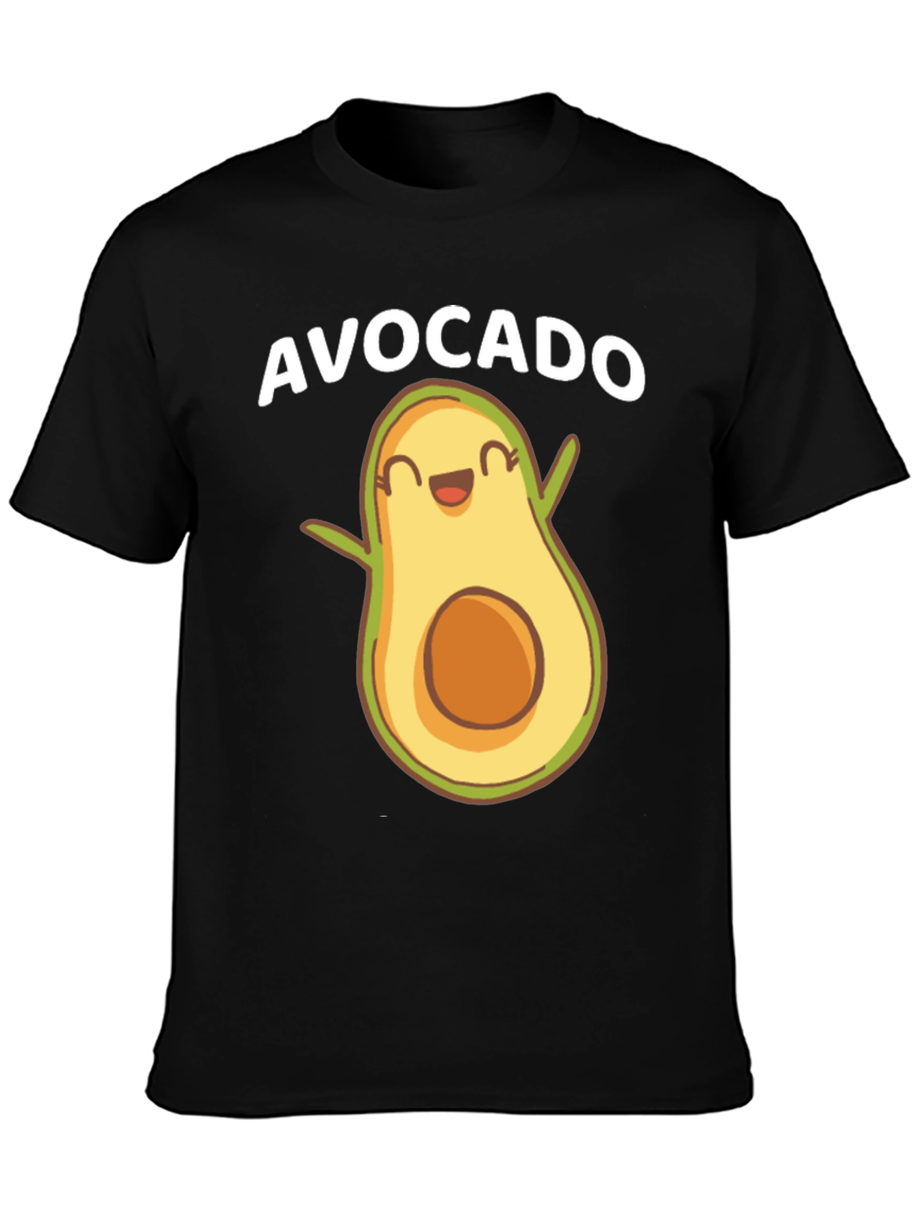 Funny Avocado Graphic Tee - Black