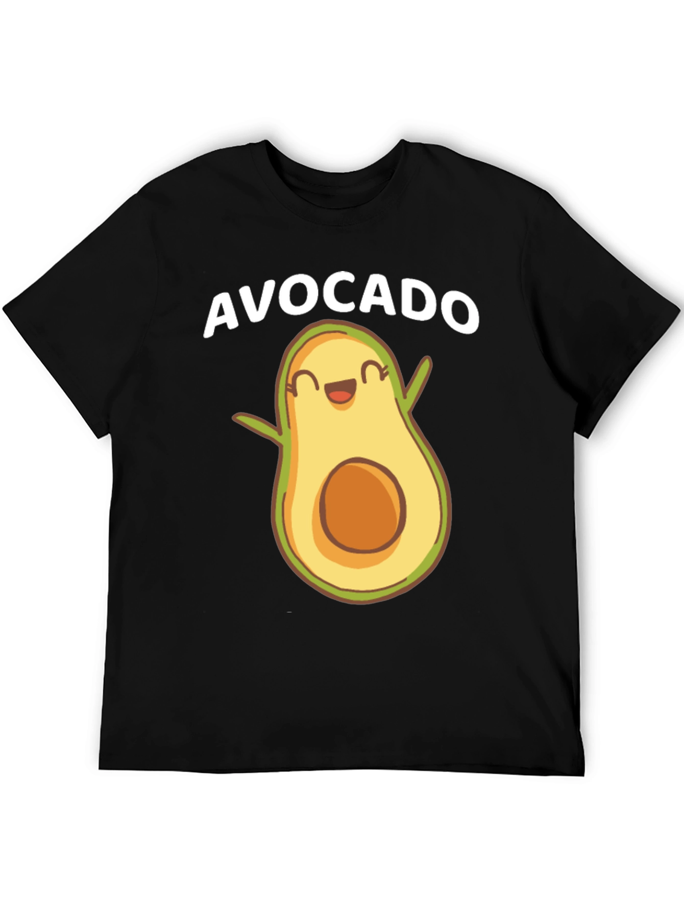 Funny Avocado Graphic Tee - Black