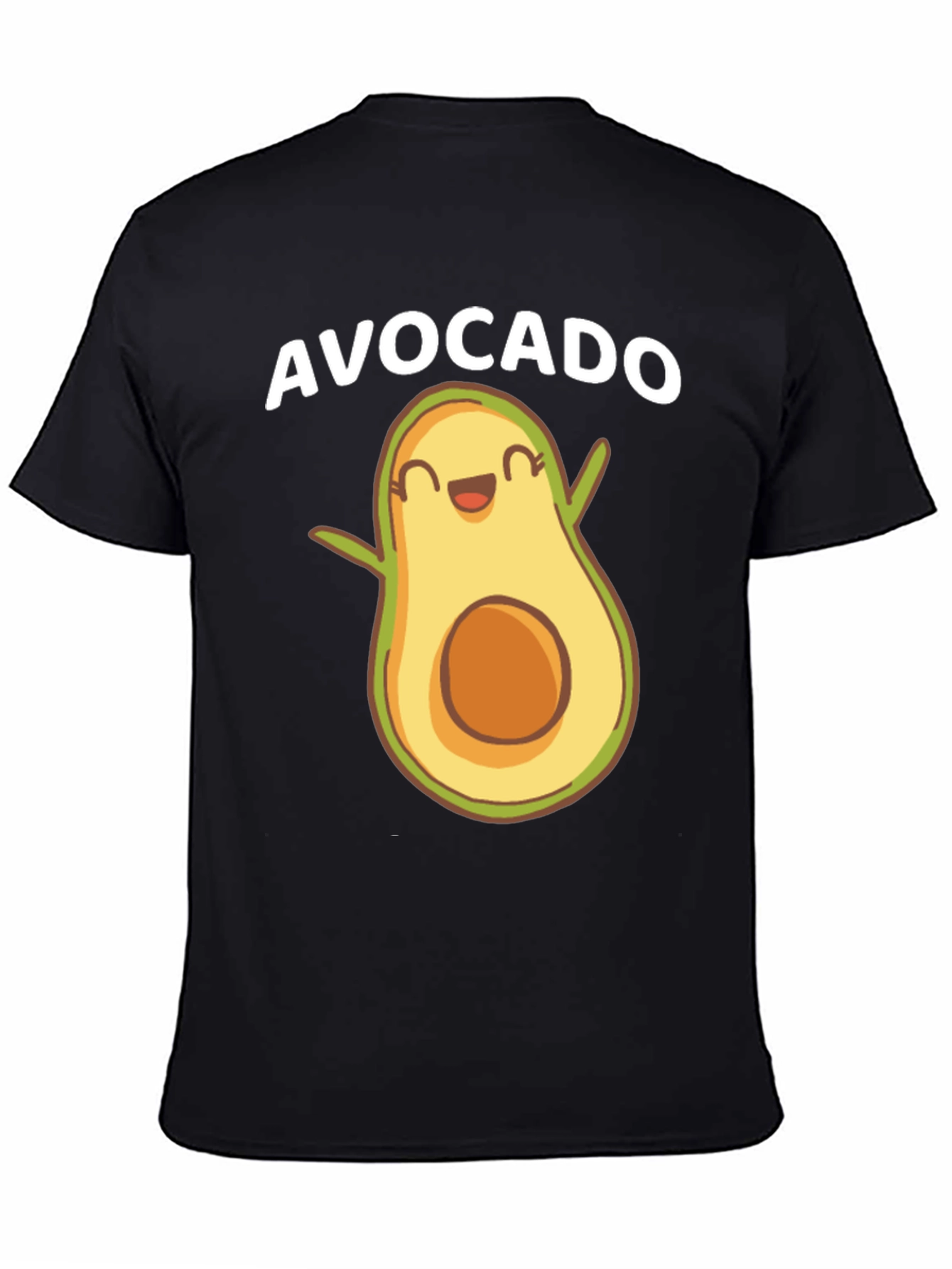Funny Avocado Graphic Tee - Black