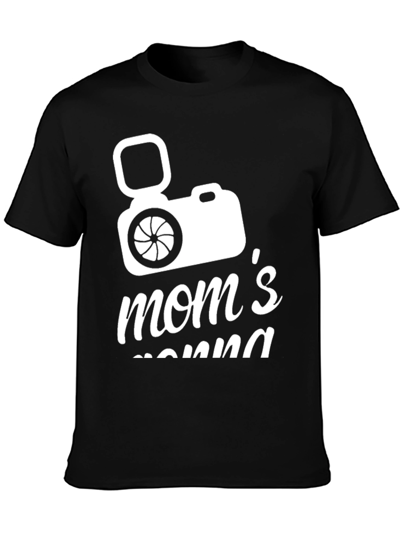 Moms Camera Black T-Shirt