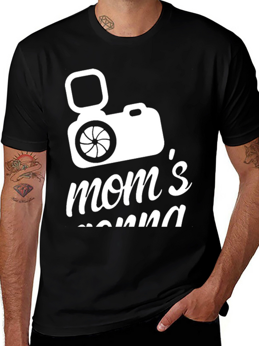 Moms Camera Black T-Shirt